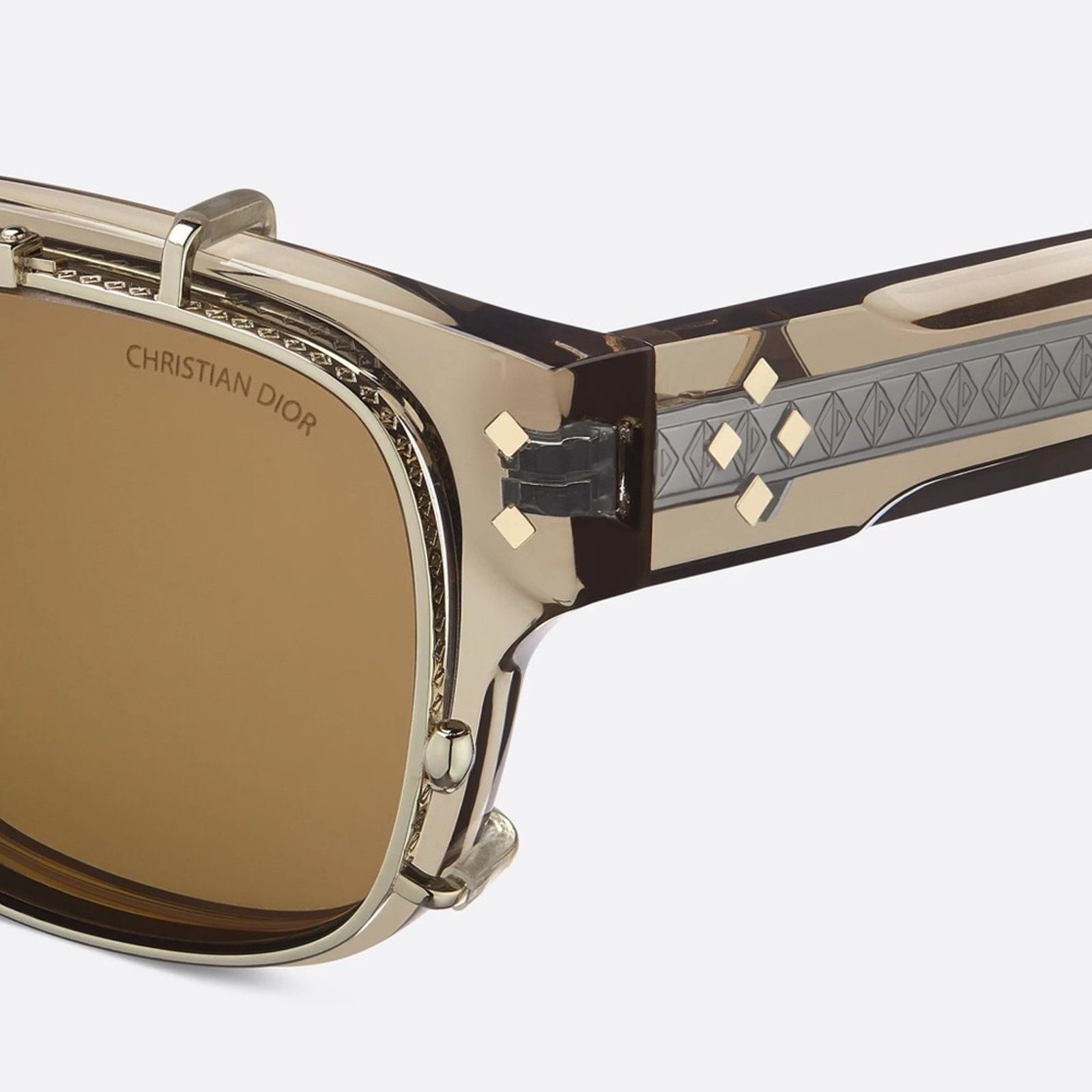Dior New! Dior CD DIAMONDO S10I 64BB Crystal Brown Clip On Men Size ONE SIZE - 4 Thumbnail