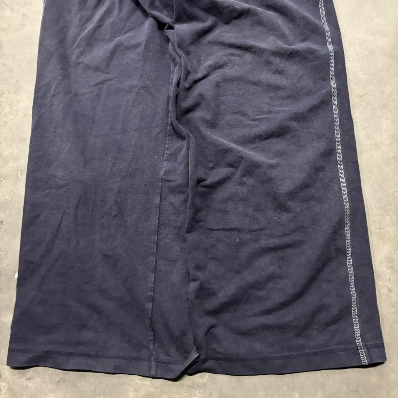 Japanese Brand × Vintage Crazy Vintage Y2K/2000s Baggy Navy Blue Skater Style Essential Sweatpants! Size US 34 / EU 50 - 5 Thumbnail