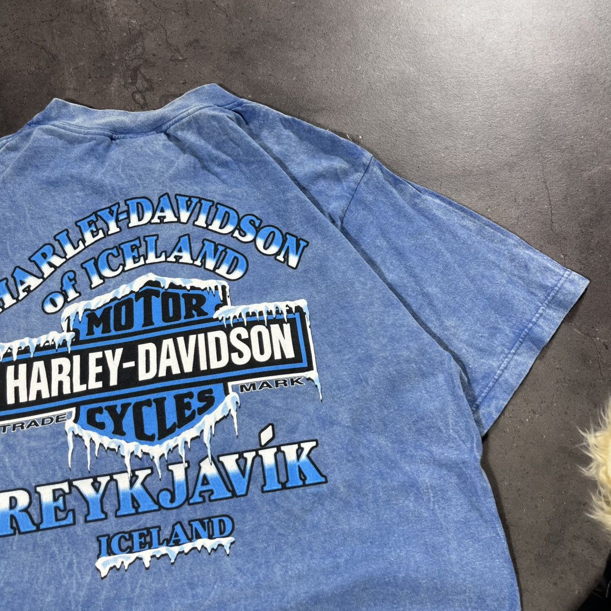 Harley Davidson Vintage 90s Harley Davidson Moto Biker Reykjavik Tee Tshirt Size US M / EU 48-50 / 2 - 13 Thumbnail