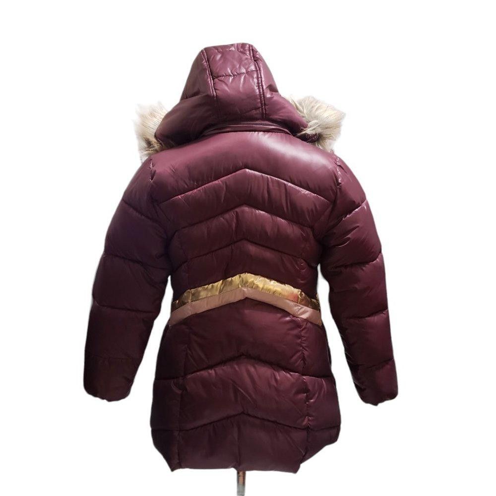 Michael Kors CT815 Michael Kors Ladies Burgundy Gold Hooded Puffer Jacket Size XL / US 12-14 / IT 48-50 - 5 Thumbnail