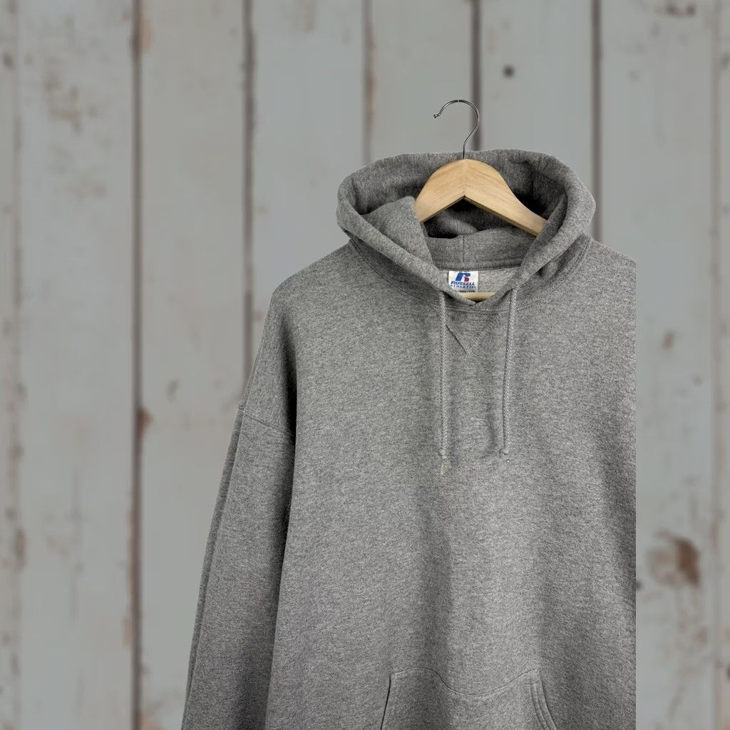 Russell Athletic VINTAGE 90s Russell Athletic Hoodie Gray Mens 2XL Pullover Pullover Gray Russell Athletic 90s Mens Hoodie XXL Size US XXL / EU 58 / 5 - 1 Thumbnail