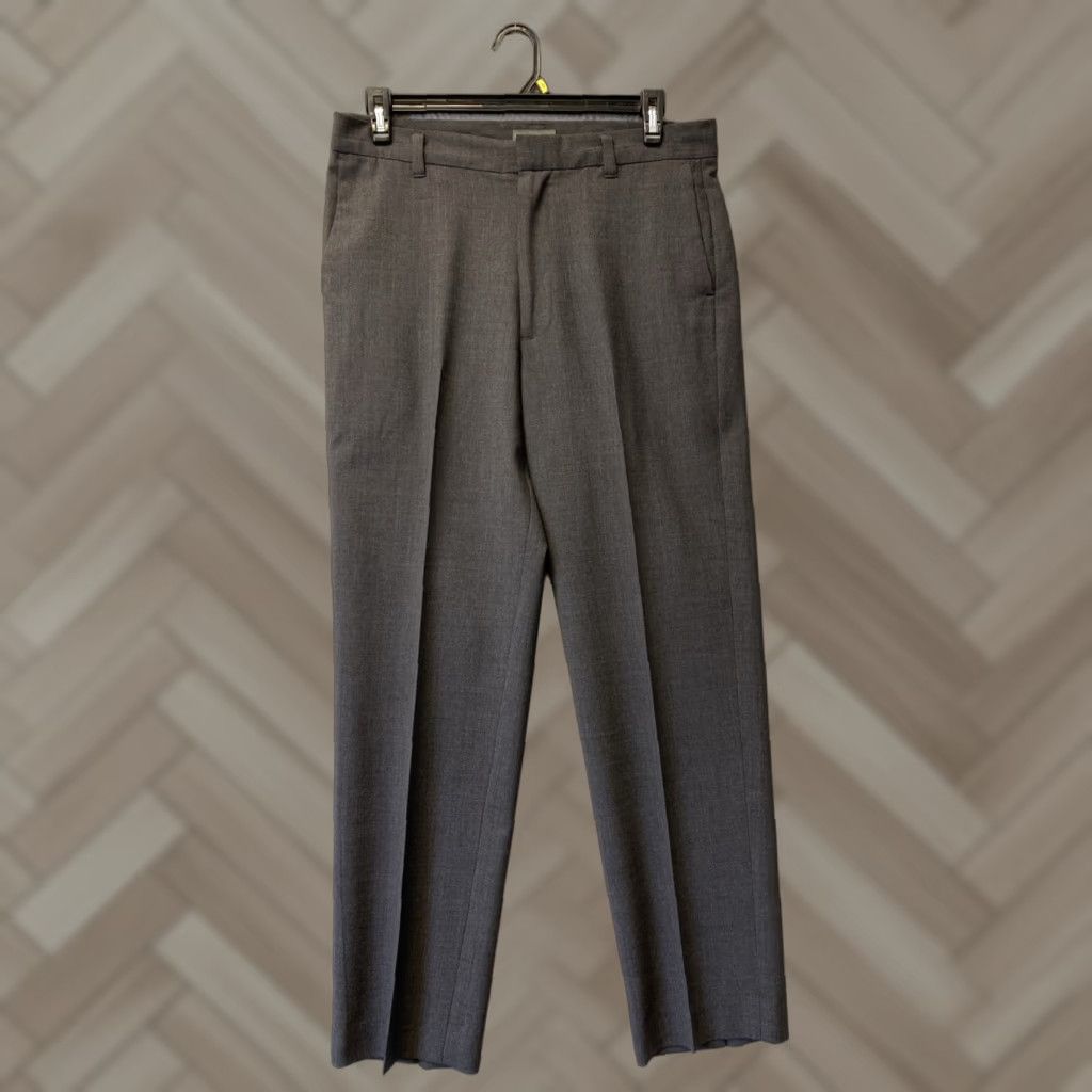 Banana Republic BANANA REPUBLIC Dress Pants Men's 34x32 Wool Blend Gray Flat Front Straight Leg Business Workwear Size US 34 / EU 50 - 1 Thumbnail