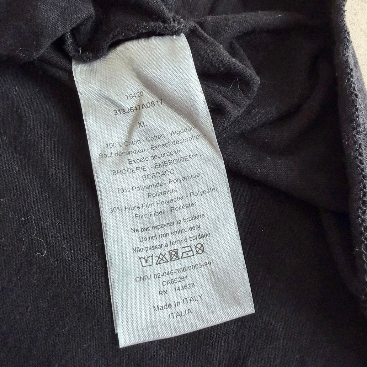 Dior Dior x ERL Black Logo Graphic T-Shirt XL Made in Italy Size US XL / EU 56 / 4 - 4 Thumbnail
