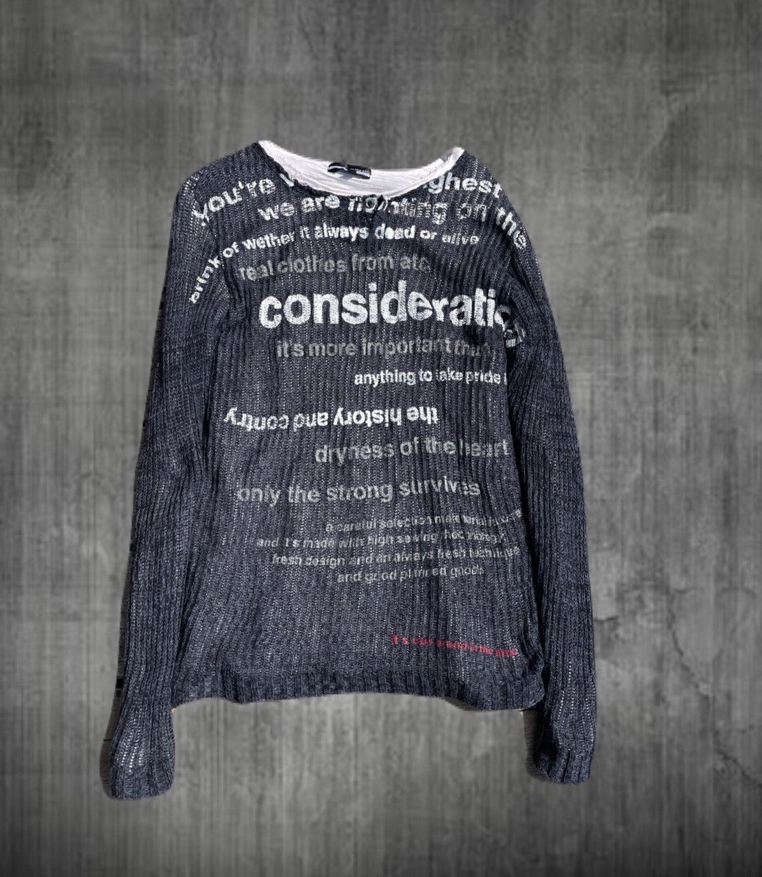 If Six Was Nine 2000s In the attic Vkei Poem Layered Knit Sweater Japanese Size US S / EU 44-46 / 1 - 1 Thumbnail