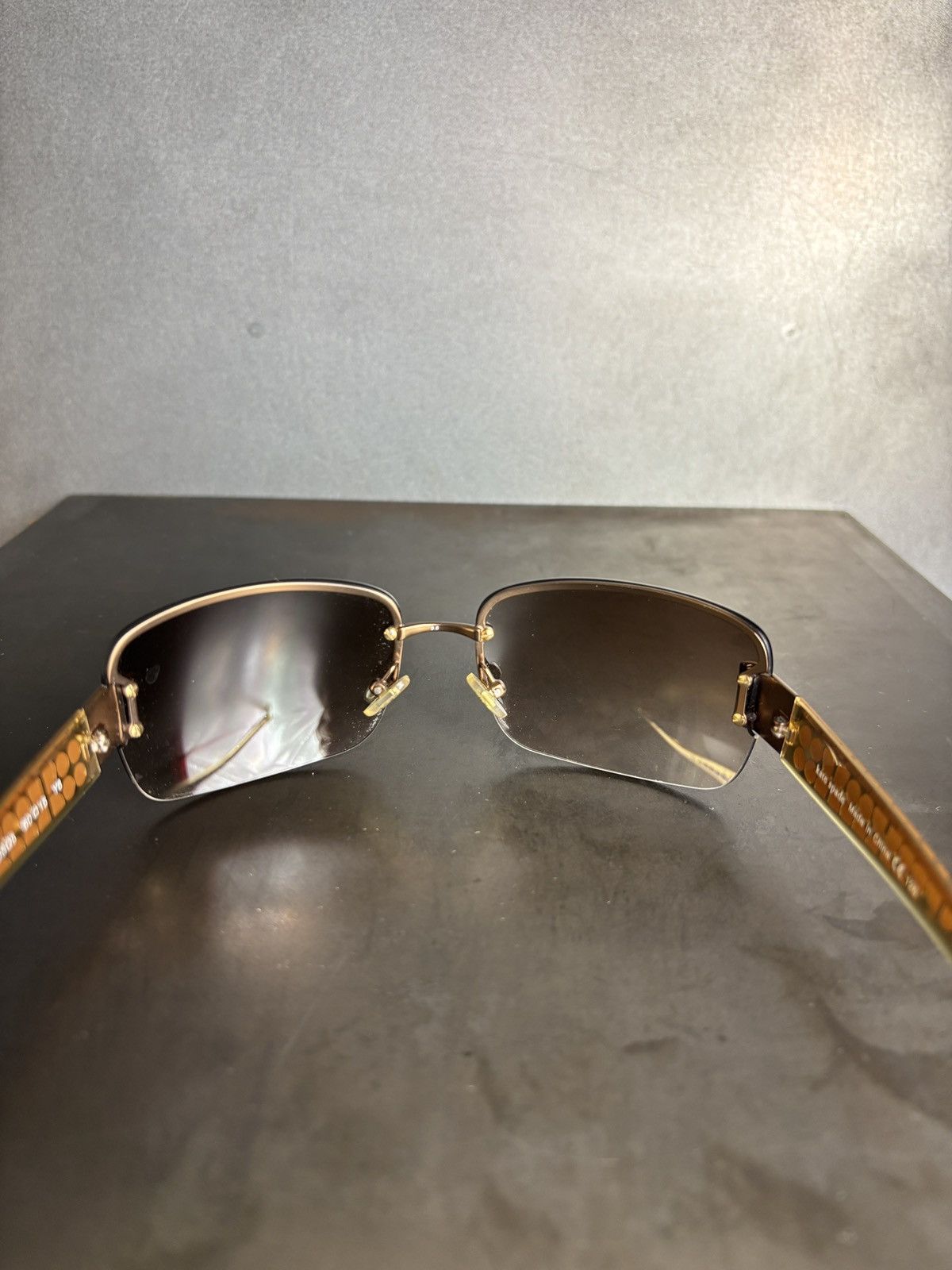 Designer × Other Kate Spade Sunglasses 2000s Gold Buffs Rimless Y2K Designer Size ONE SIZE - 8 Thumbnail