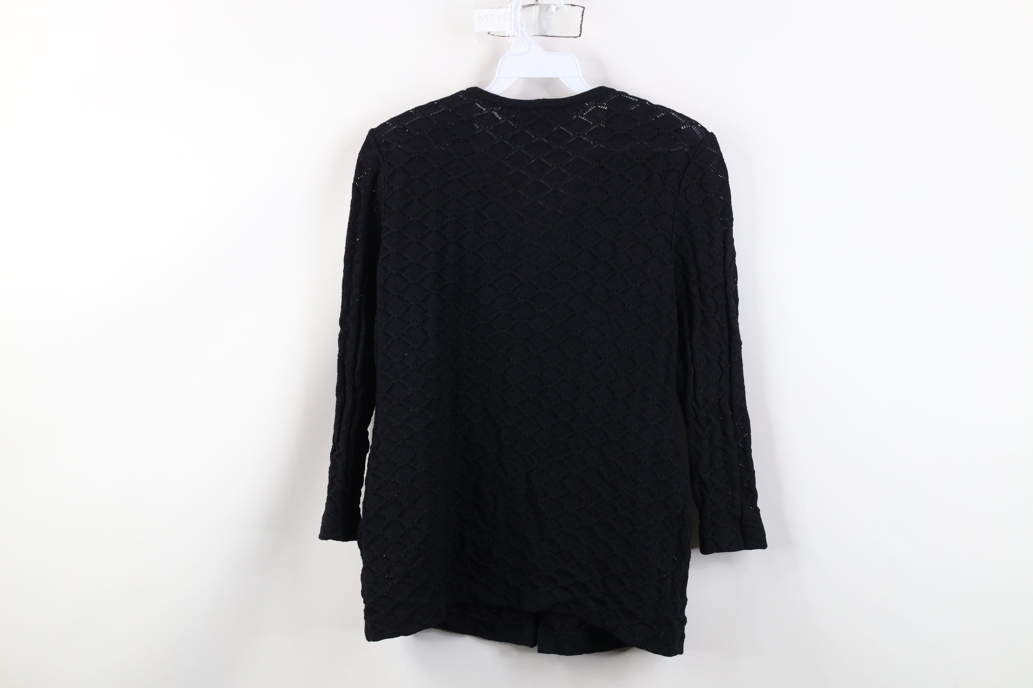 St. John Vintage St John Wool Blend Crochet 3/4 Sleeve Sweater USA Size XS / US 0-2 / IT 36-38 - 10 Thumbnail
