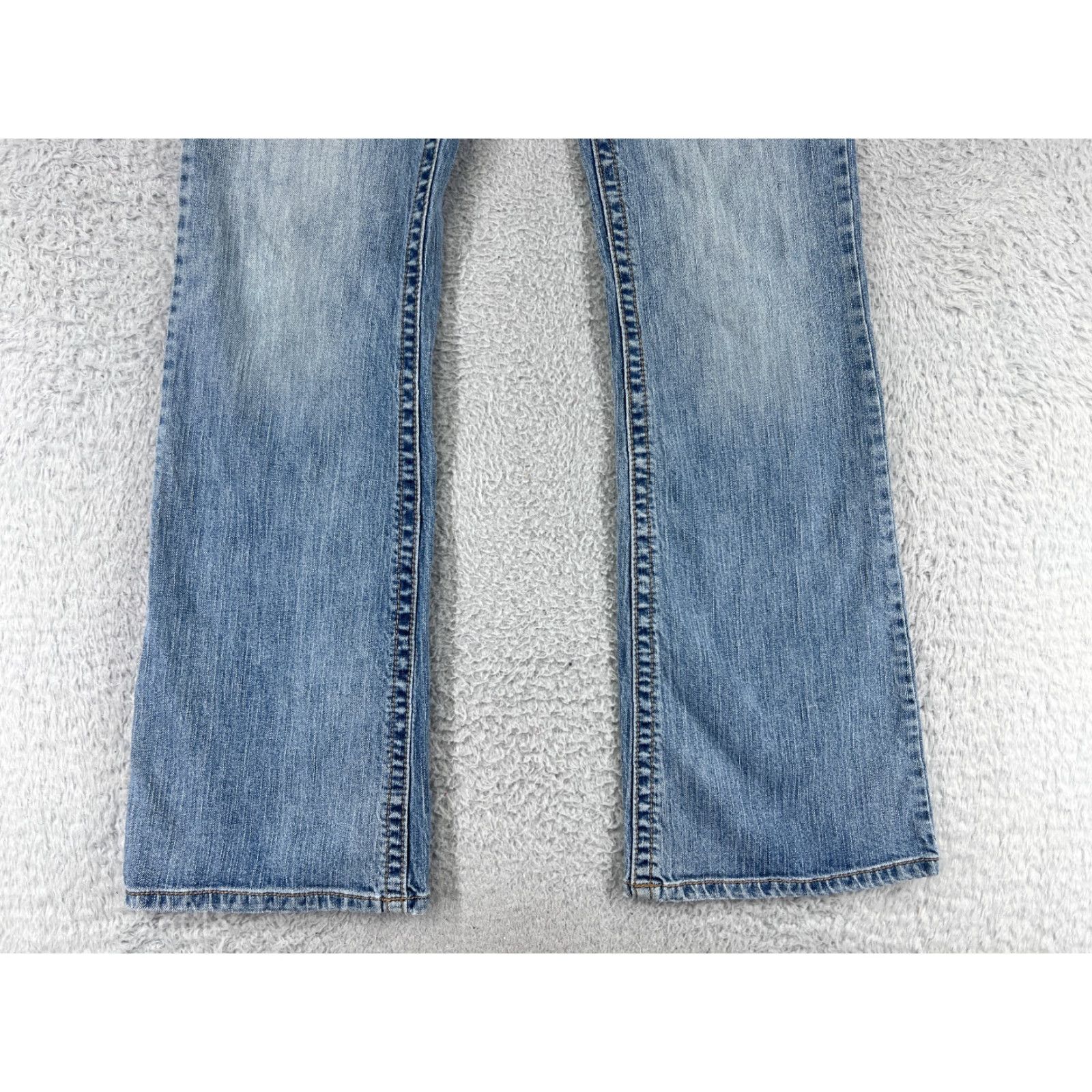 Vintage Maurices Jeans 10 Womens Short Blue Denim Morgan New Boot Embroidered Size 32" / US 10 / IT 46 - 5 Thumbnail