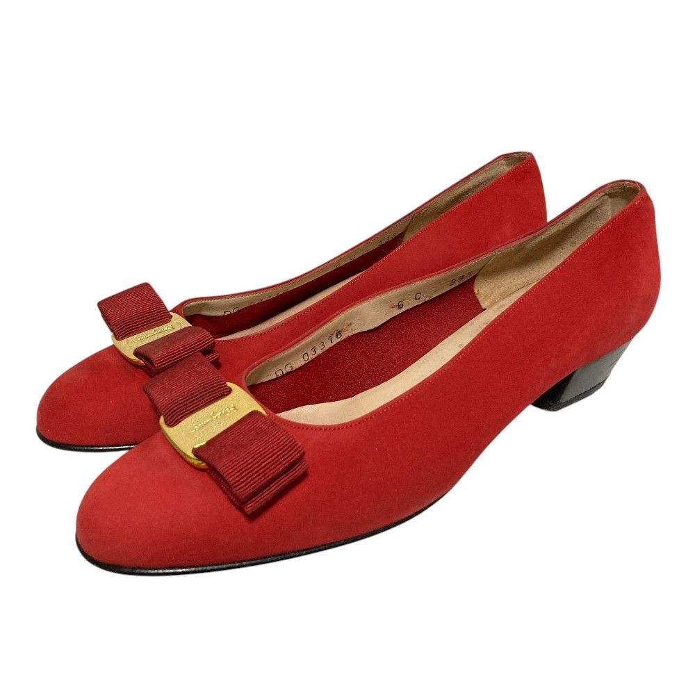Salvatore Ferragamo Salvatore Ferragamo Salvatore Ferragamo Suede Vara Pumps Leather Shoes DUTY FREE for USA Size ONE SIZE - 1 Thumbnail