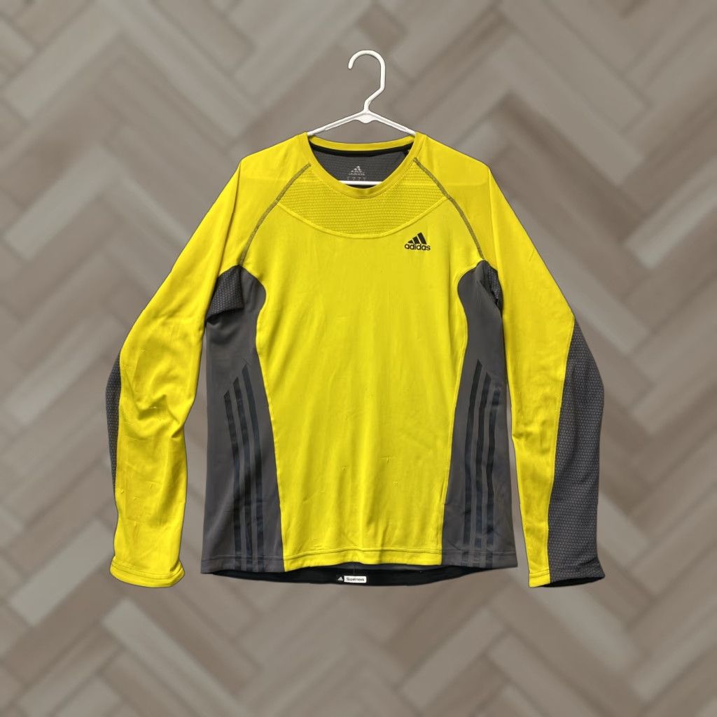 Adidas Adidas Sweatshirt Men’s Yellow Crew Neck 3 Stripe Long Sleeve M Casual /45-71 Size US M / EU 48-50 / 2 - 1 Thumbnail