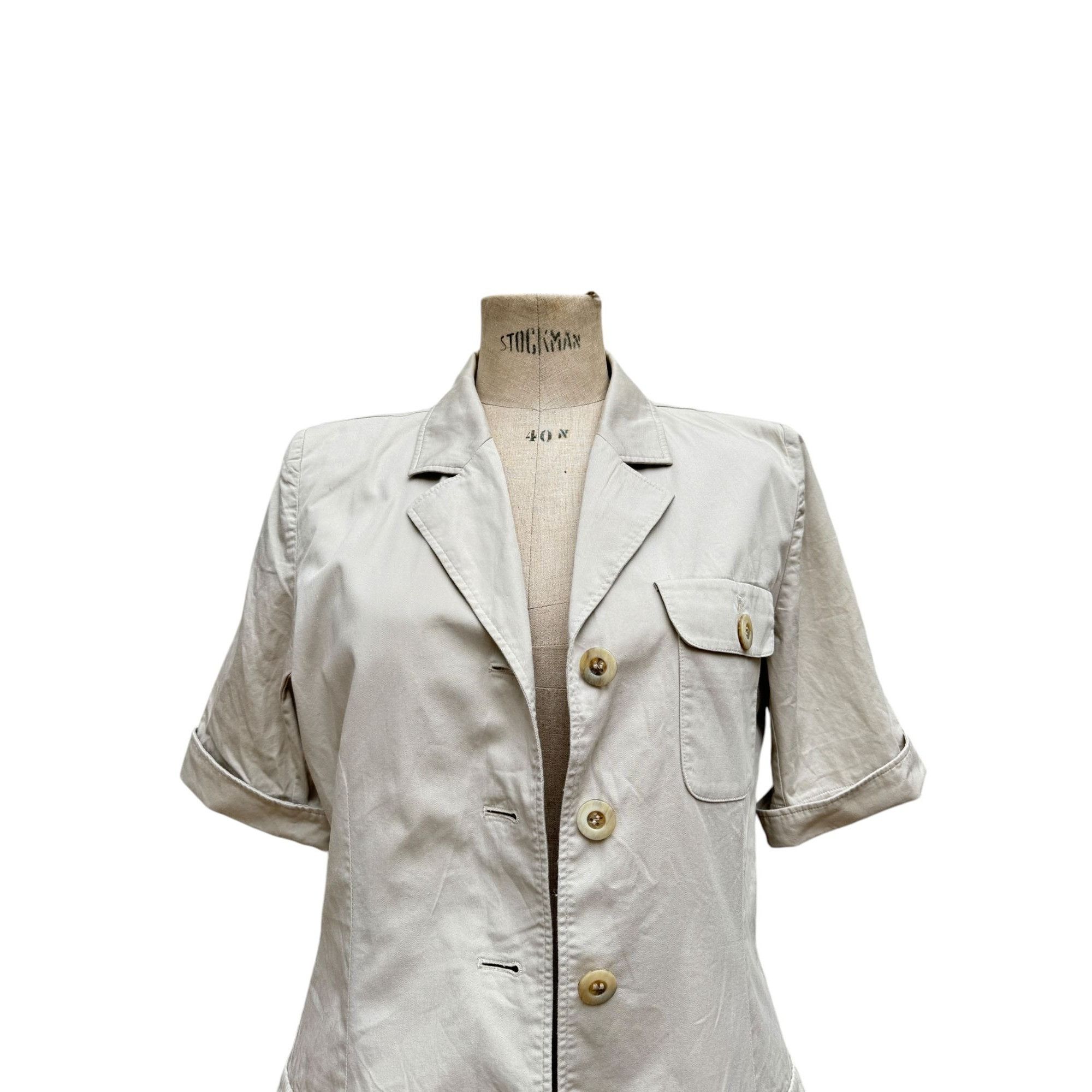 Yves Saint Laurent Iconic Vintage Beige Safari Saharian Shirt Size M / US 6-8 / IT 42-44 - 2 Thumbnail