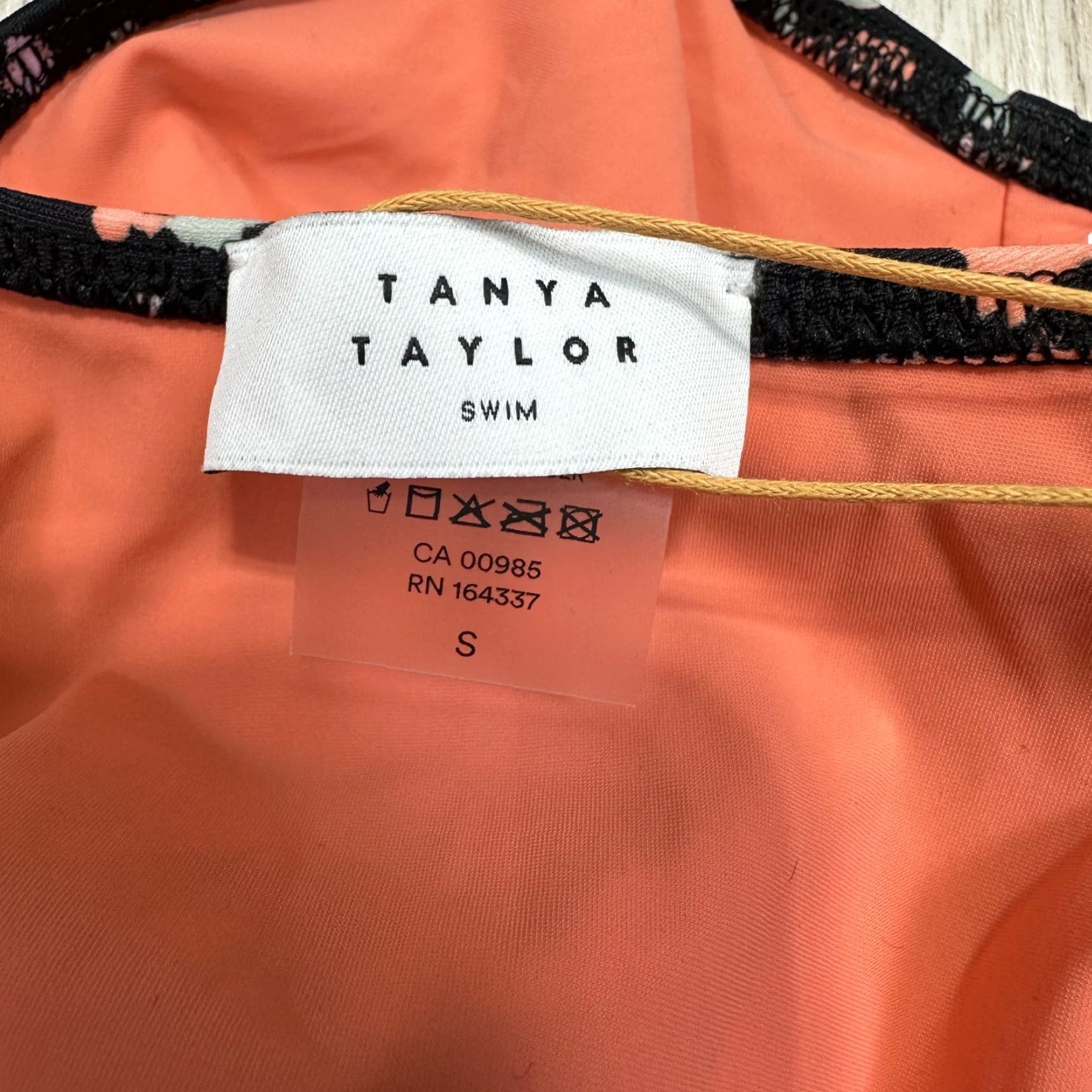 Tanya Taylor Tanya Taylor Swim Kaia Bikini Bottom Orange Black Floral High Waist Sz S Womens Size 28" / US 6 / IT 42 - 4 Thumbnail