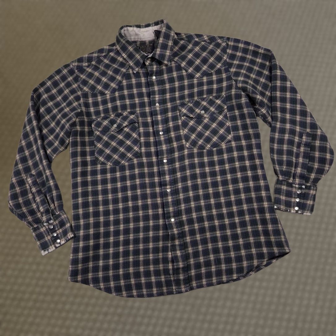 Vintage VINTAGE Rock Creek Ranch Shirt Mens Large Plaid Pearl Snap Western Look Cowboy Size US L / EU 52-54 / 3 - 1 Thumbnail