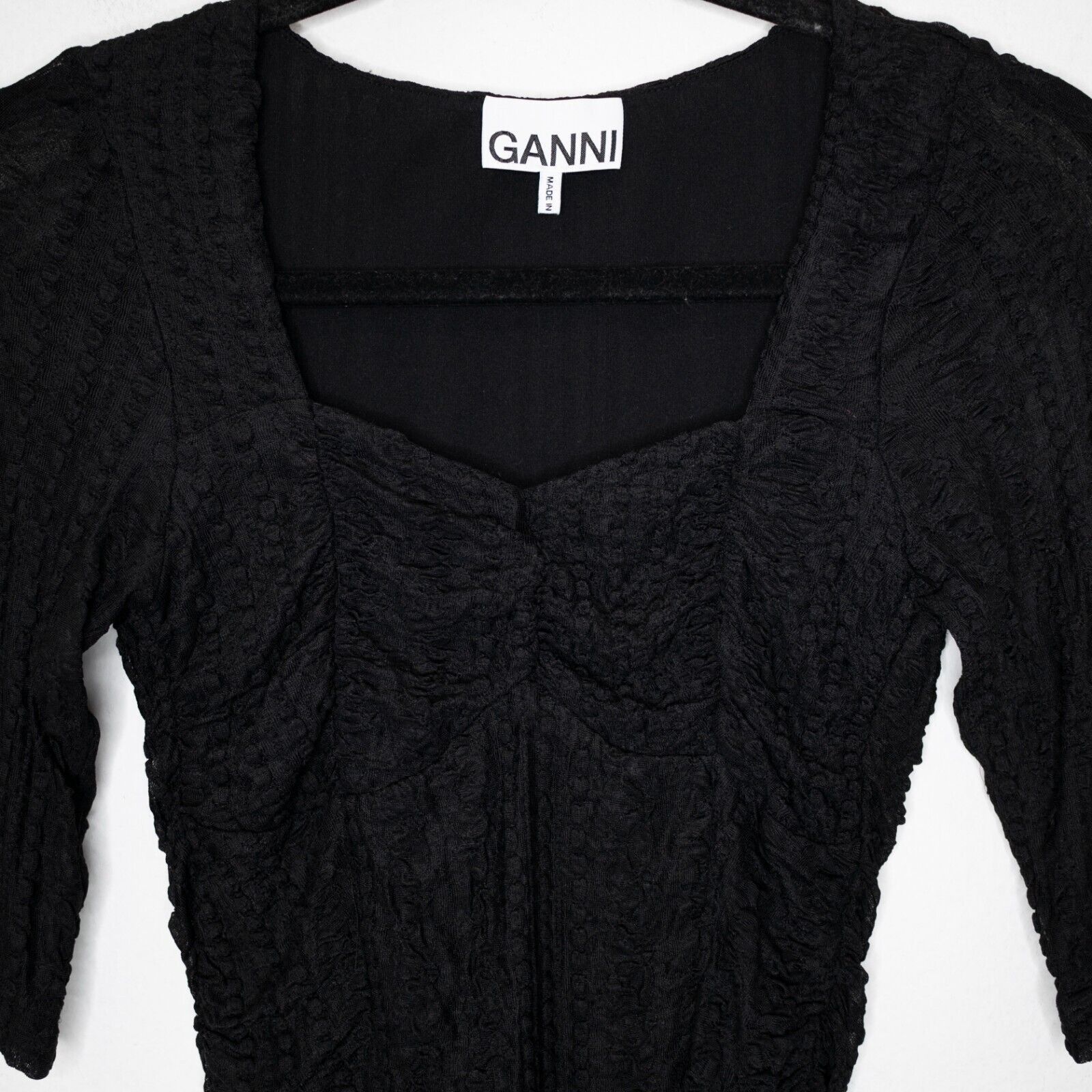 Ganni Ganni Ruched Stretch Lace Top Size M / US 6-8 / IT 42-44 - 5 Thumbnail