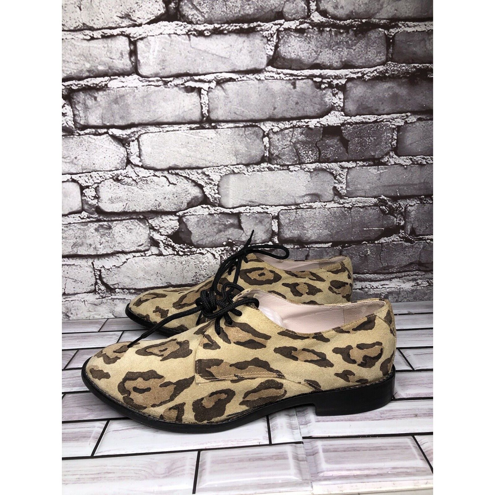 Other Penelope And Coco Leopard Print Suede Leather Oxfords Shoes Size US 10 / IT 40 - 16 Thumbnail
