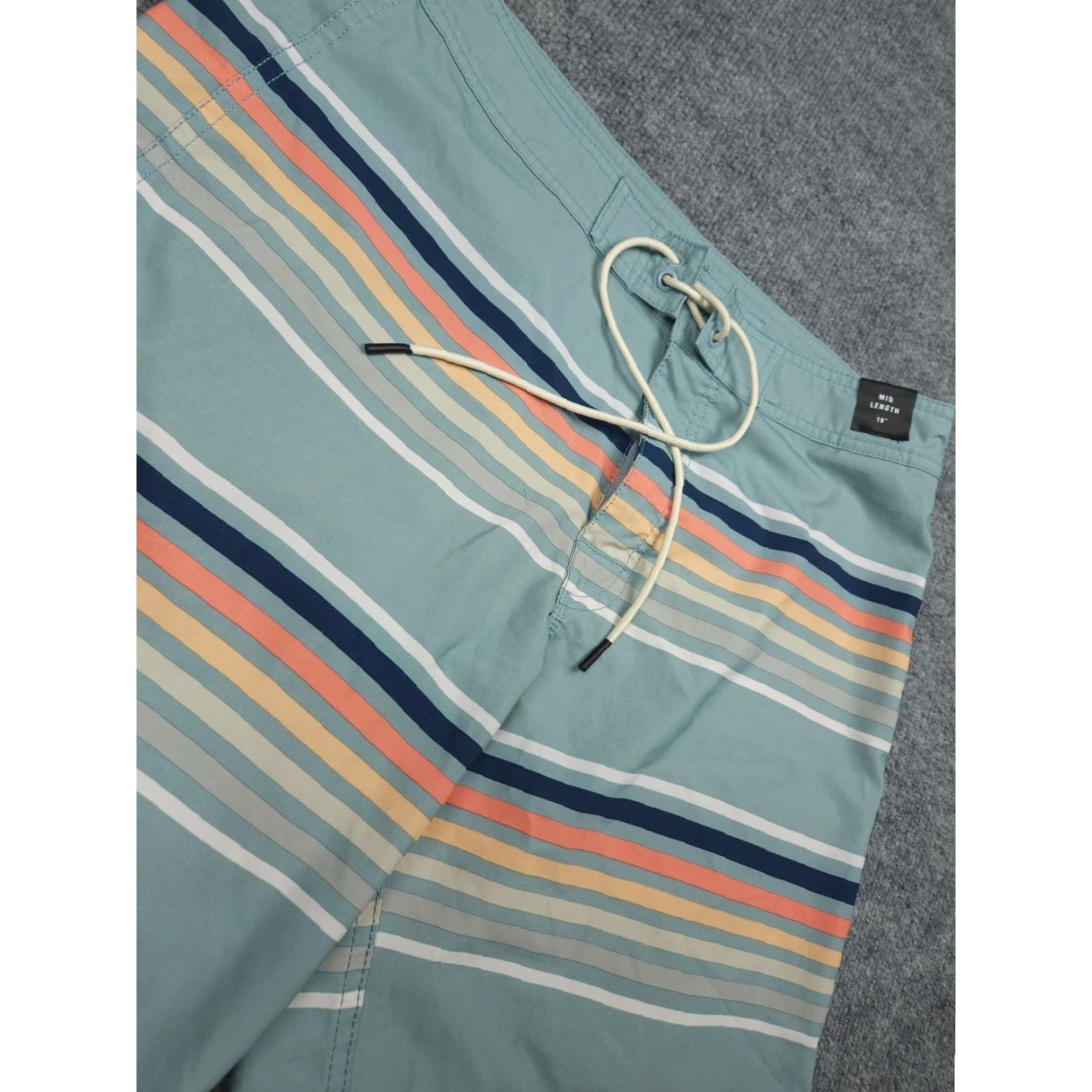 RVCA RVCA Swim Trunks Shorts Men 32 Blue Striped Hawaiian 19" NWT Board Shorts Multicolor Size US 32 / EU 48 - 2 Thumbnail