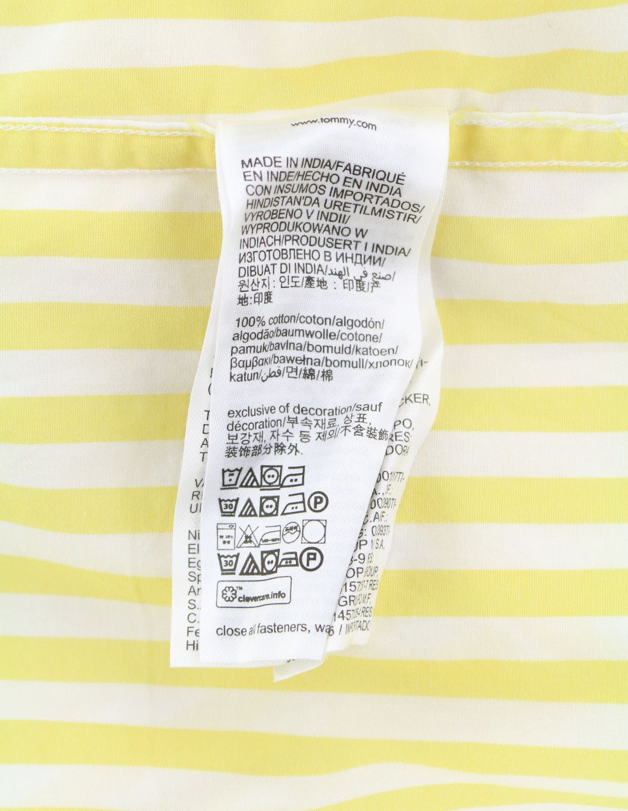 Tommy Hilfiger THFLEX POPLIN BOLD XL Yellow Striped 87687 Size US XL / EU 56 / 4 - 6 Thumbnail