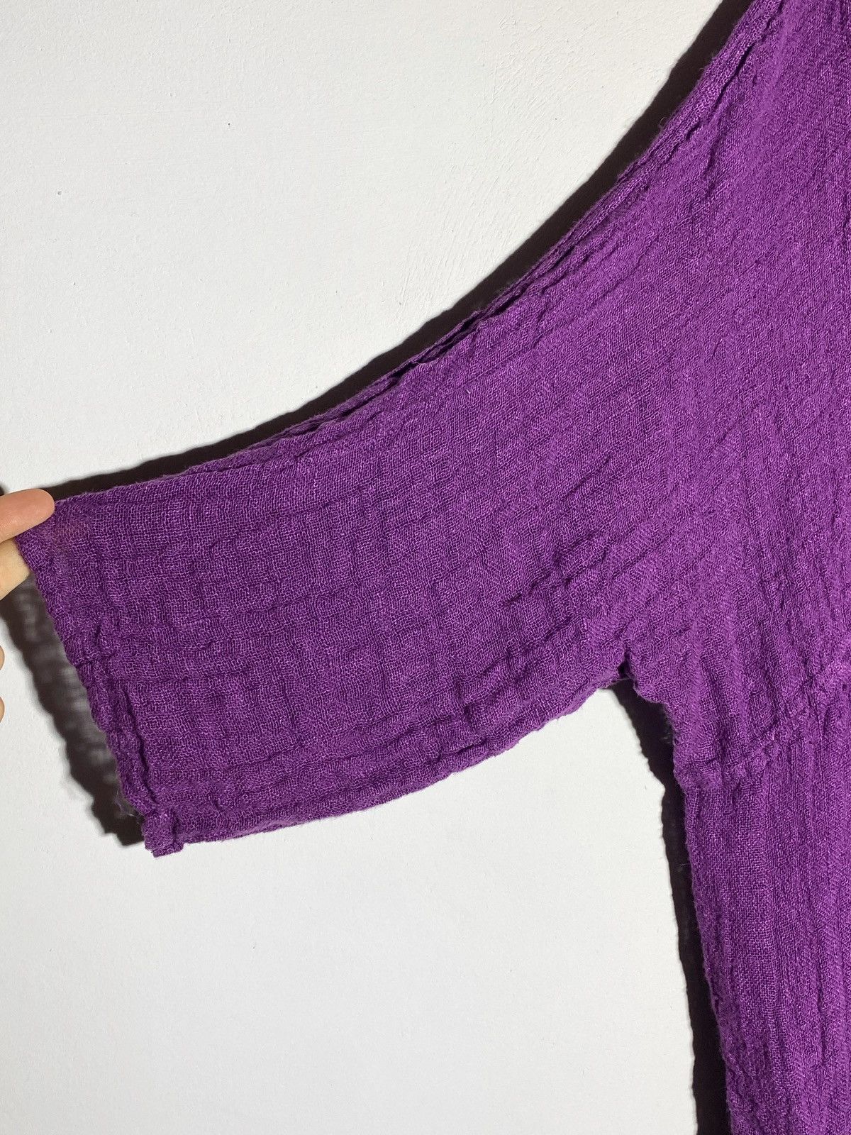 Other Grizas Lightweight Purple Linen Cardigan Size L / US 10 / IT 46 - 7 Thumbnail