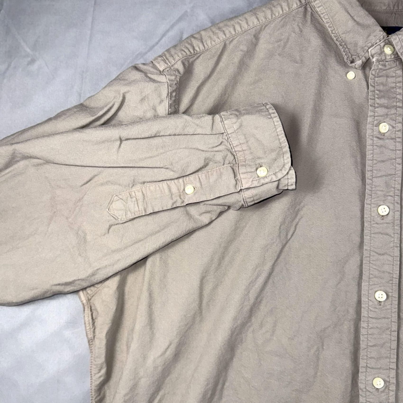 Ralph Lauren VINTAGE Ralph Lauren Shirt Mens 2XLT Beige Button-Front Long Sleeve Casual Size US XXL / EU 58 / 5 - 6 Thumbnail