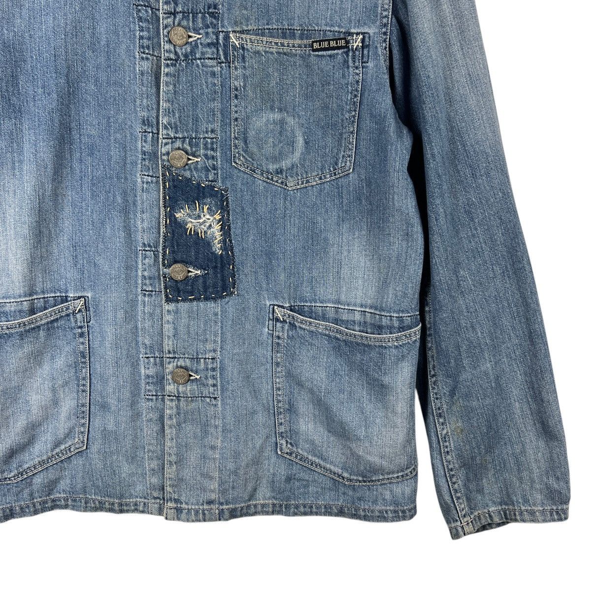 Blue Blue Japan 💥 Blue blue Japan Indigo Patchwork Sashiko Chore Jacket Size US M / EU 48-50 / 2 - 8 Thumbnail