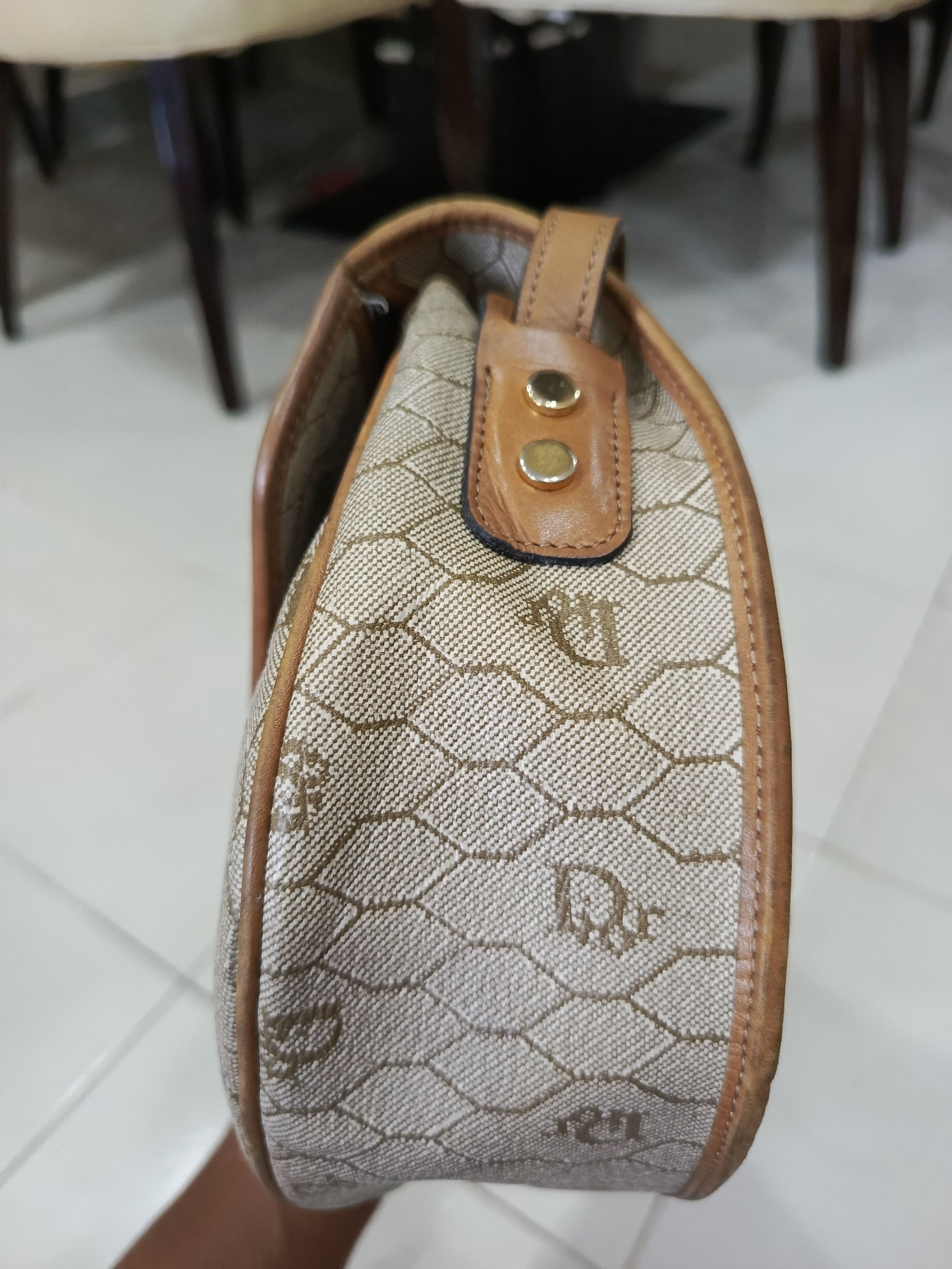 Dior Dior Leather Shoulder Bag Auth Beige Medium Women France Size ONE SIZE - 7 Thumbnail