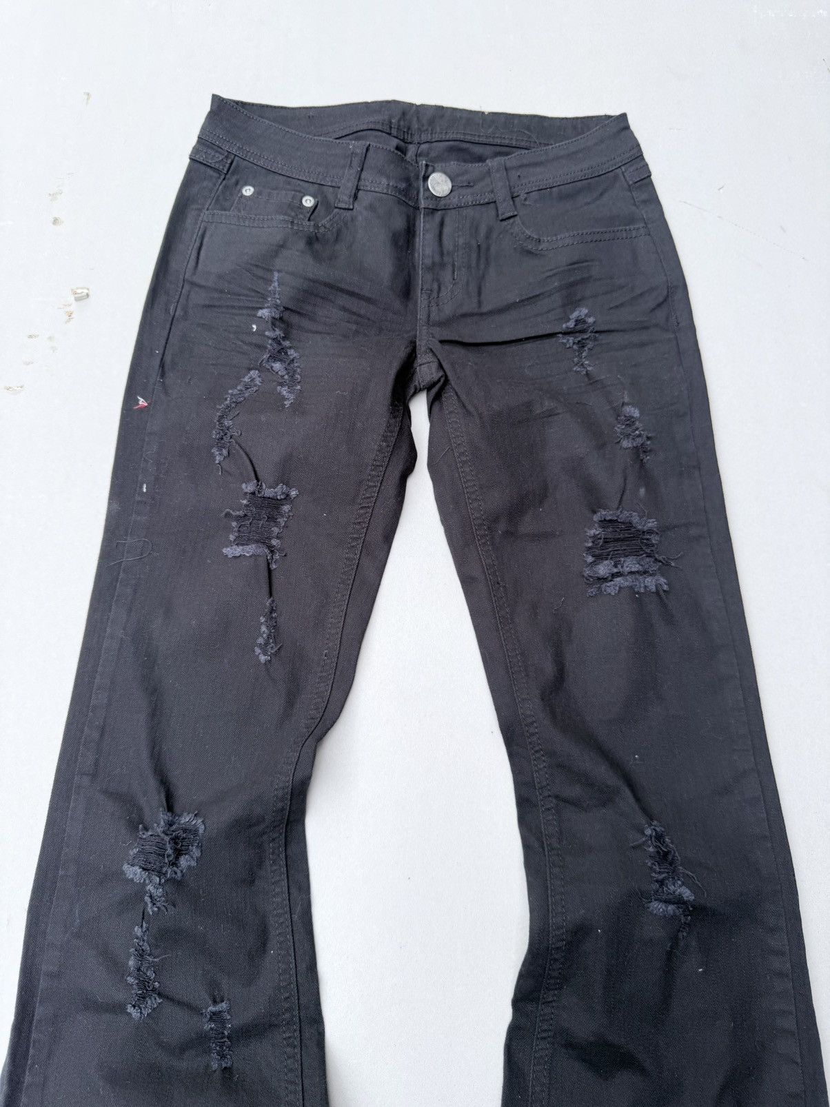 Japanese Brand COX Lace up flare jeans Size US 27 - 2 Thumbnail