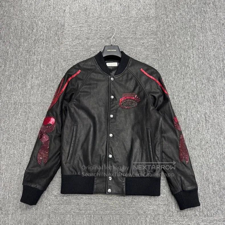 Dries Van Noten Dries Van Noten Embroidered Leather Jacket. Size US L / EU 52-54 / 3 - 1 Thumbnail