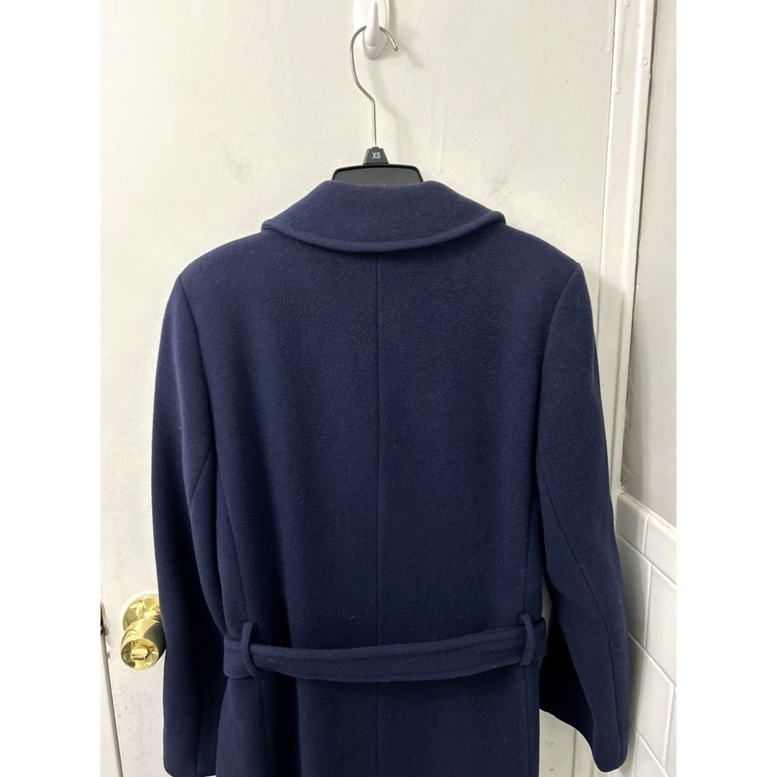 Pendleton VTG Pendleton Coat Long Trench Navy Wool Belted 100% Wool Made in USA Womens 12 Size XL / US 12-14 / IT 48-50 - 7 Thumbnail