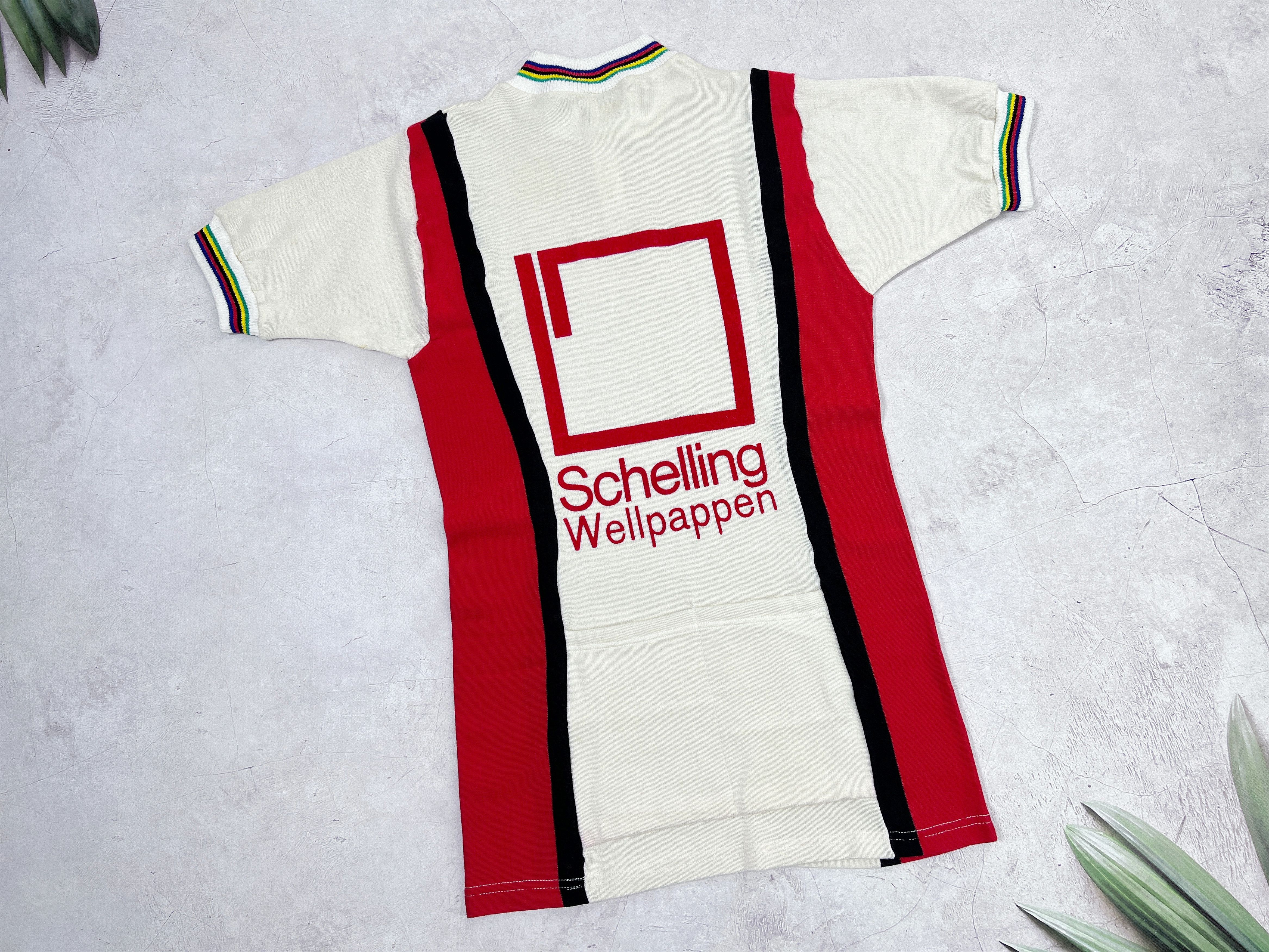 Sports Specialties × Vintage 70s Schelling Wellpappen Cycling Jersey by Cryloa Size US S / EU 44-46 / 1 - 17 Thumbnail