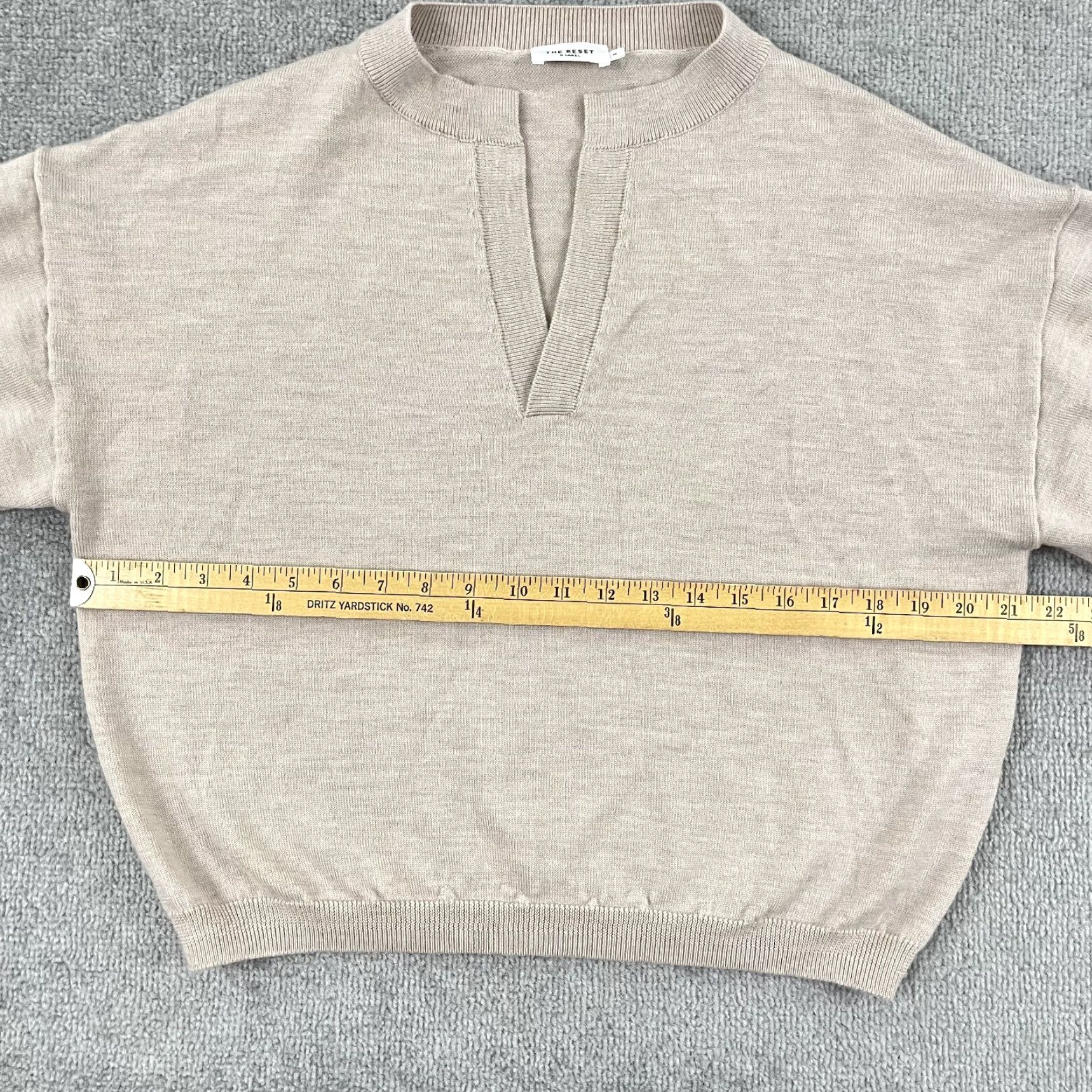 Vintage The Reset R Label Sweater Womens Medium Brown 100% Wool Split Neck Casual Preppy Size M / US 6-8 / IT 42-44 - 5 Thumbnail