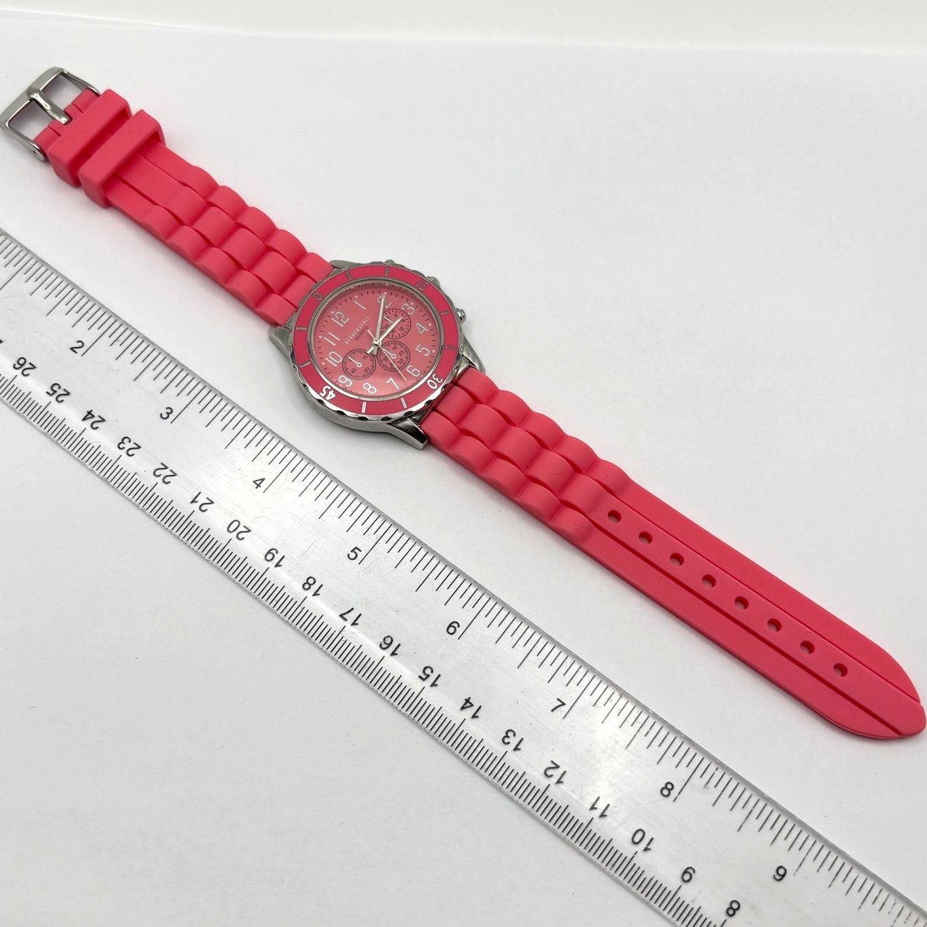 Aeropostale Silver & Pink Aeropostal Men's Watch Size ONE SIZE - 3 Thumbnail