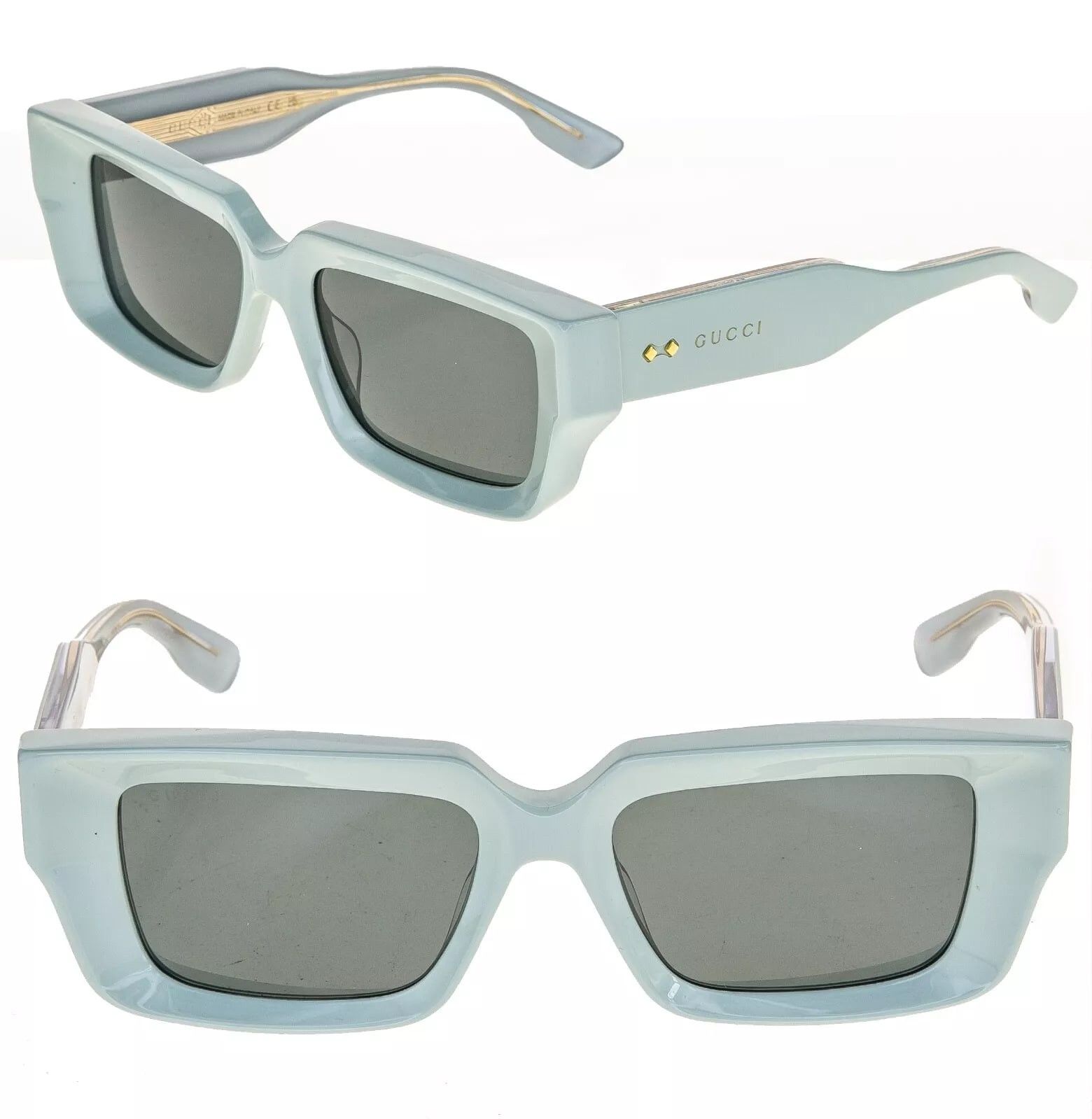Gucci GUCCI 1529 Sage Green Narrow Sculpted Gg1529S Sunglasses 003 Size ONE SIZE - 1 Thumbnail