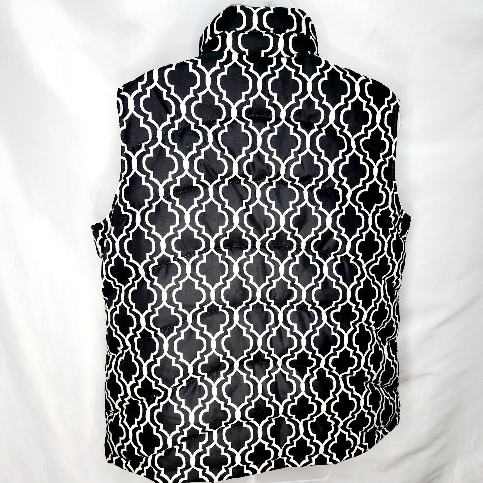 Lands' End Lands End Black & White Down Puffer Vest Zipper Front L Size L / US 10 / IT 46 - 2 Thumbnail
