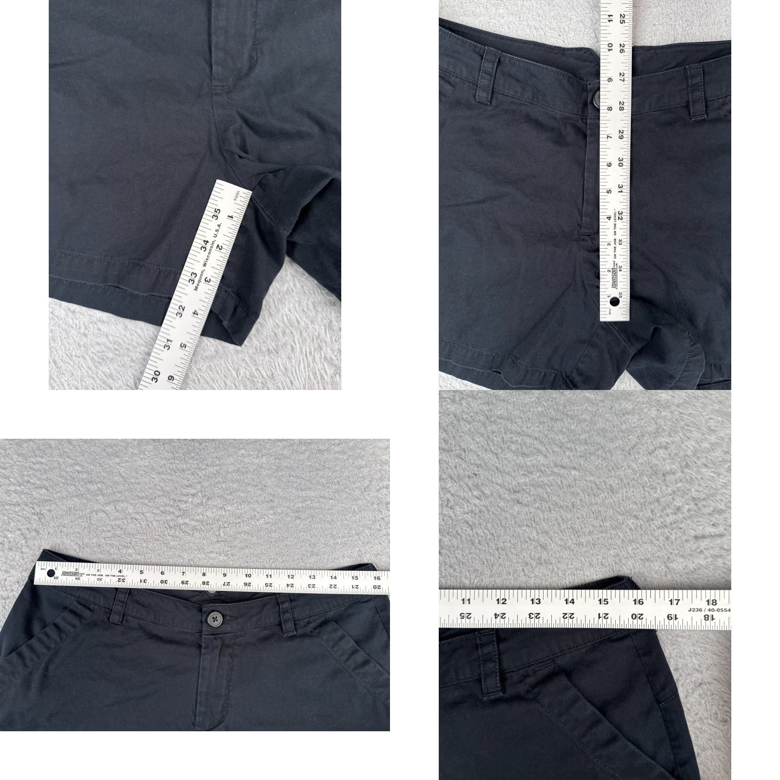 Vintage Columbia Shorts Women 10 Black Chino 100% Cotton Bush Pockets Hiking Camp 31x4 Size 32" / US 10 / IT 46 - 8 Thumbnail