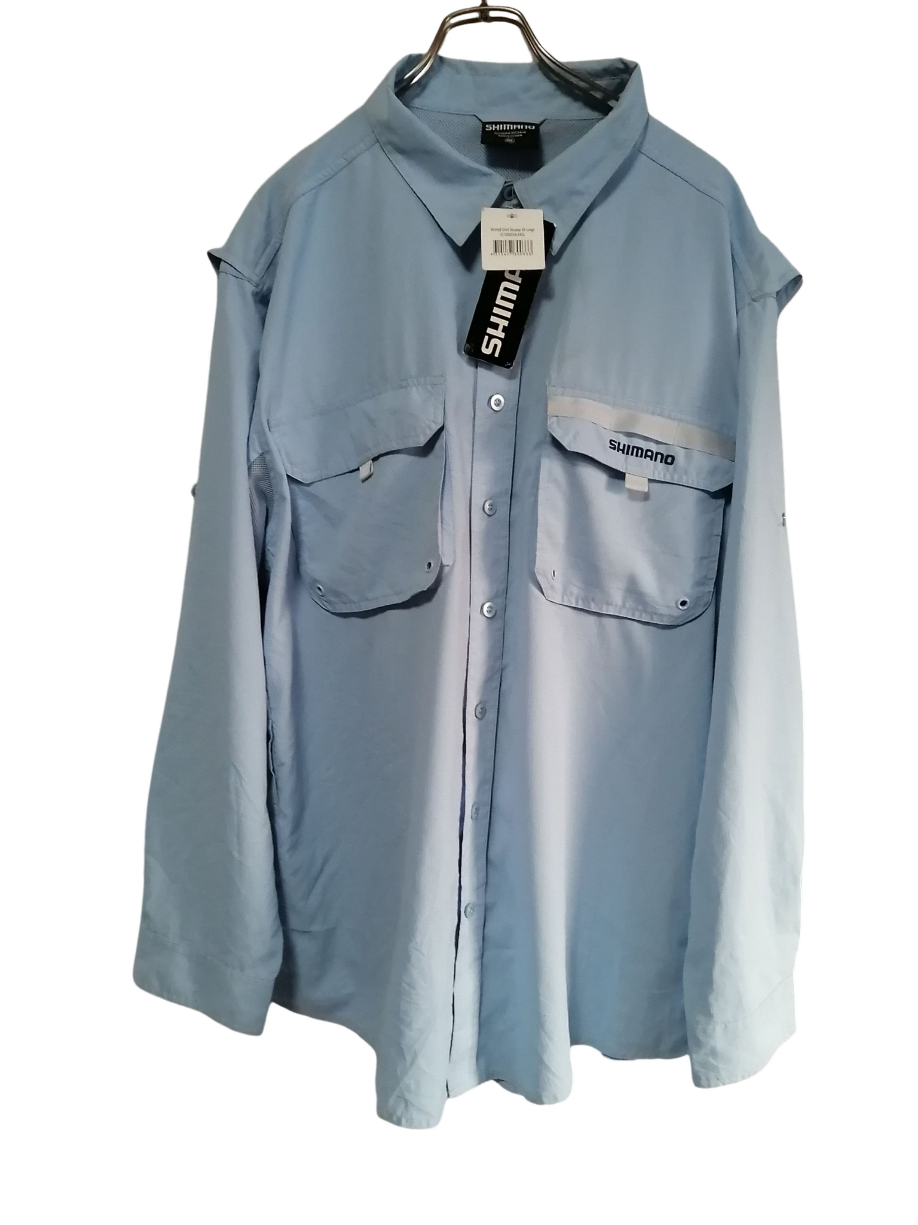 Japanese Brand With Tag Shimano Vented Shirt Blue Skyway Fishing Shirt 3XL