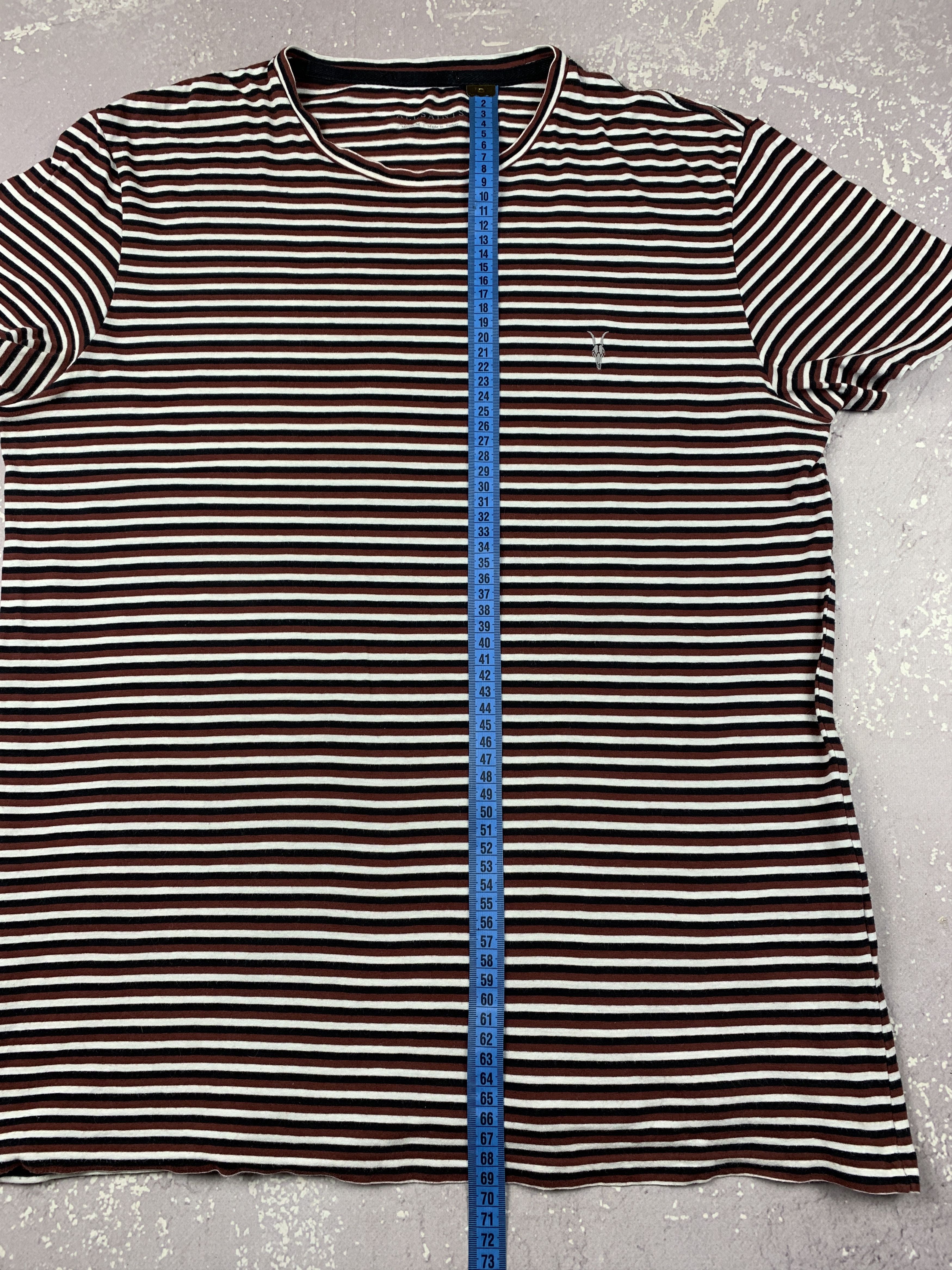 Allsaints Allsaints Trigger Tonic Crew Striped Cotton T Shirt Mens M Size US M / EU 48-50 / 2 - 7 Thumbnail