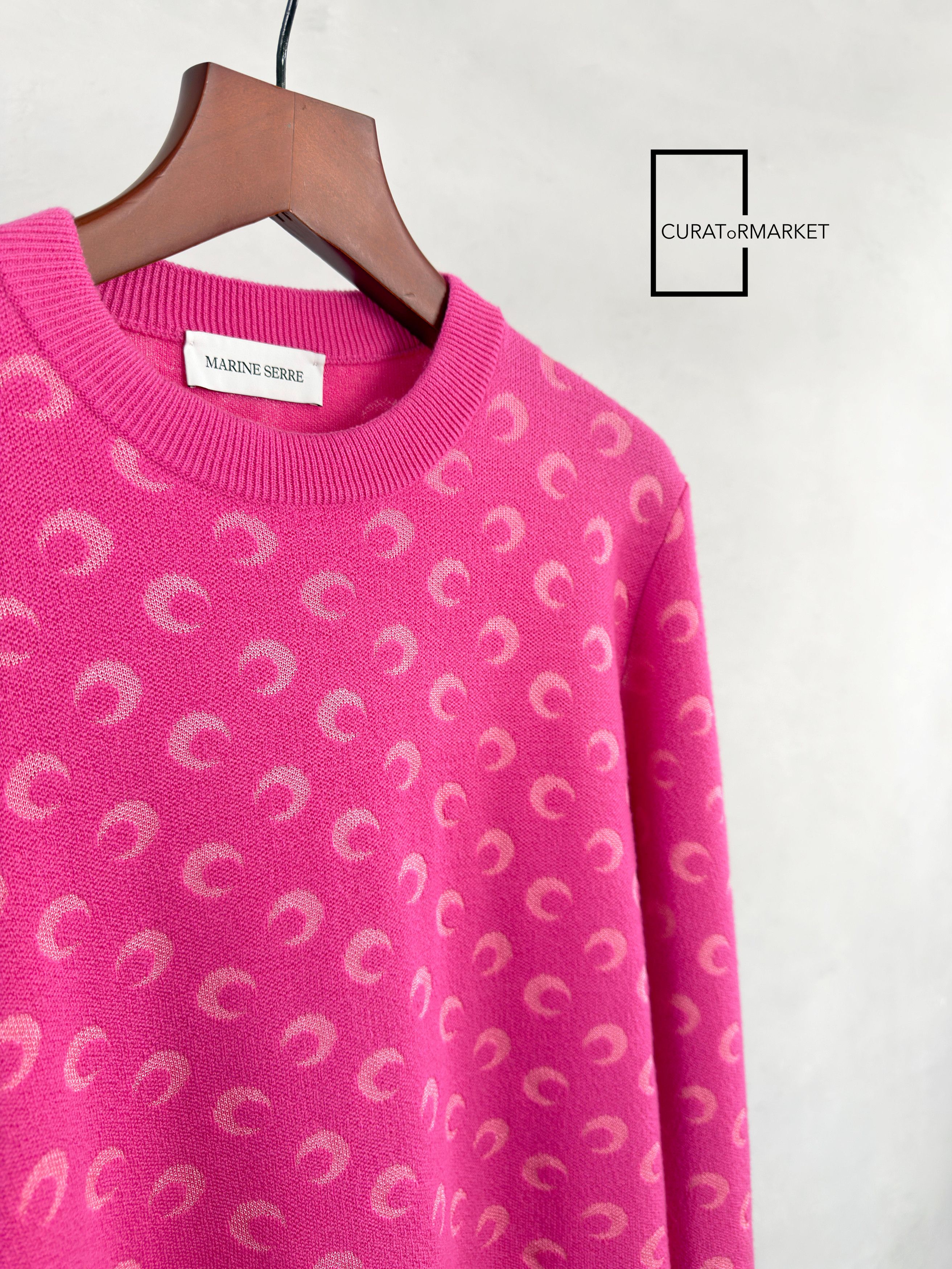 Marine Serre Signature Crescent Moon Pattern Monogram Jacquard Knit FW25 Size US M / EU 48-50 / 2 - 2 Thumbnail