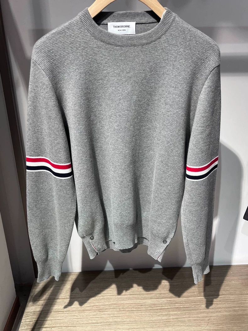 Thom Browne Thom Browne Classic Gray Crewneck Sweater Size US M / EU 48-50 / 2 - 1 Thumbnail