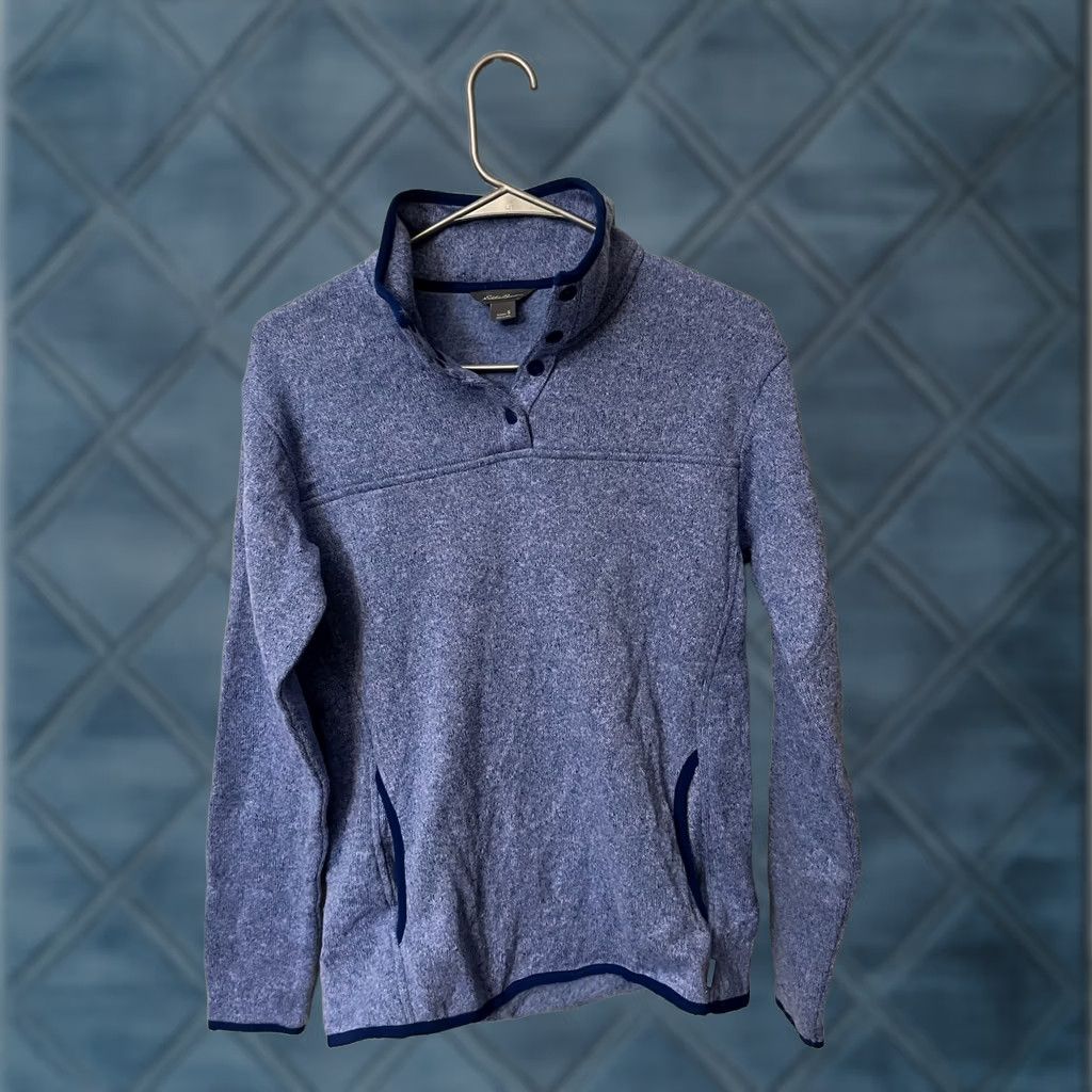 Eddie Bauer Eddie Bauer Fleece Sweater Pullover Women’s S Blue 1/4 Snap Better Womens Size S / US 4 / IT 40 - 1 Thumbnail