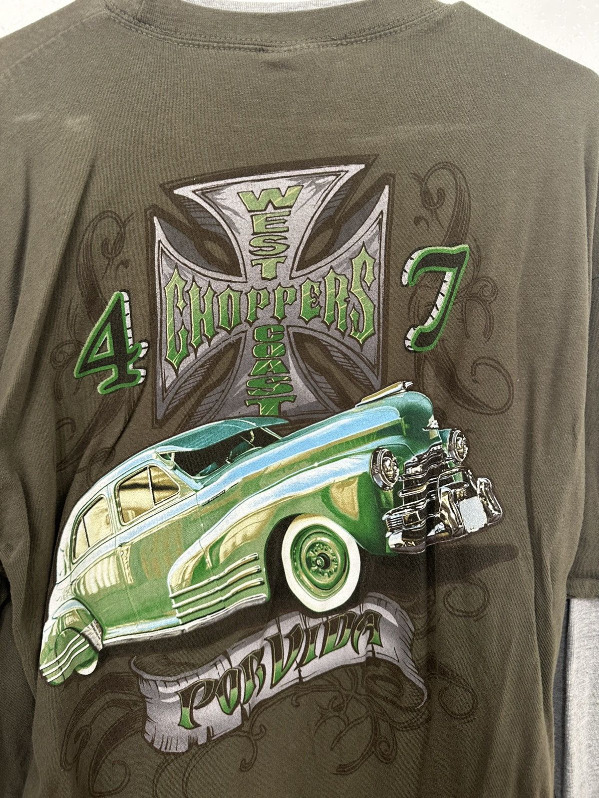 West Coast Choppers Vintage West Coast Choppers Layered Long Sleeve Shirt Size US XL / EU 56 / 4 - 6 Thumbnail