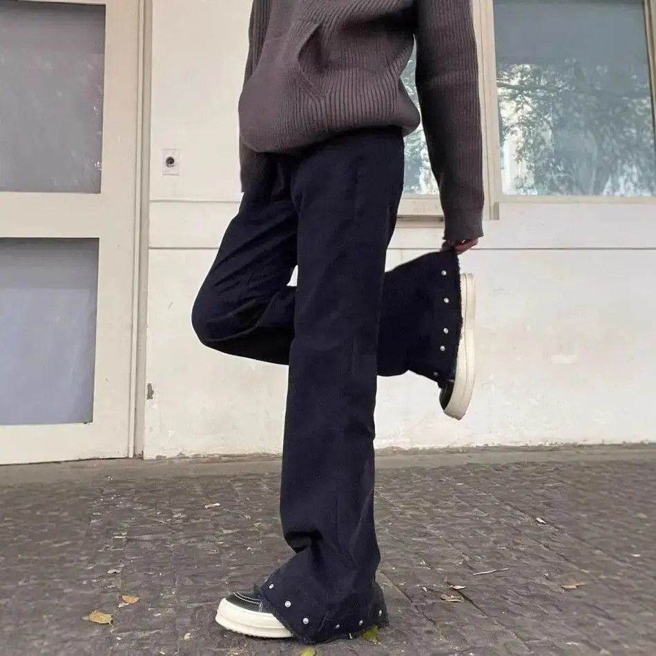 Japanese Brand Retro loose straight leg micro flared jeans Size US 32 / EU 48 - 3 Thumbnail