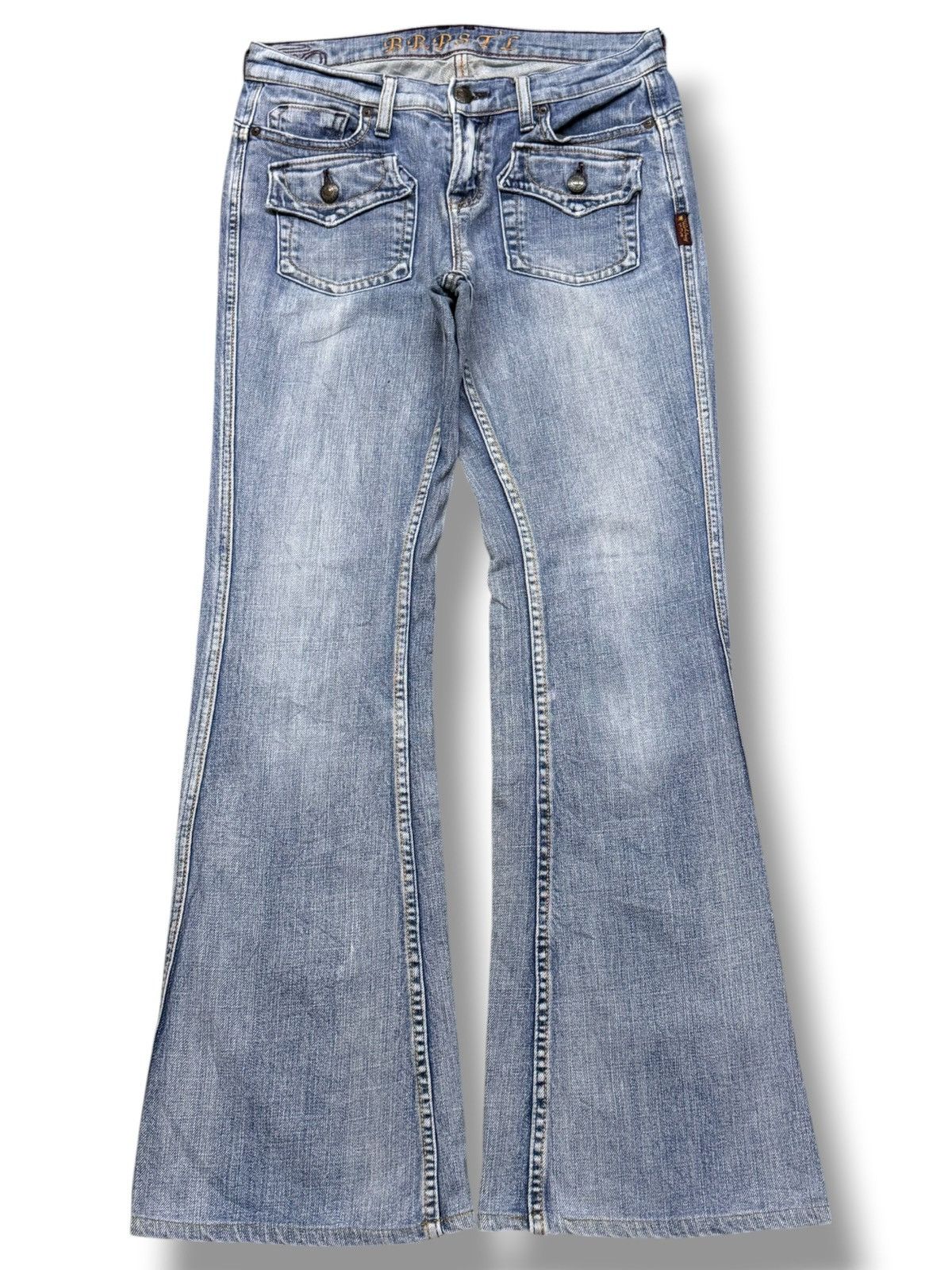 Japanese Brand Vintage Brappers Japan Denim Jeans | Y2K Bootcut Flare | W30 Size 30" / US 8 / IT 44 - 2 Thumbnail