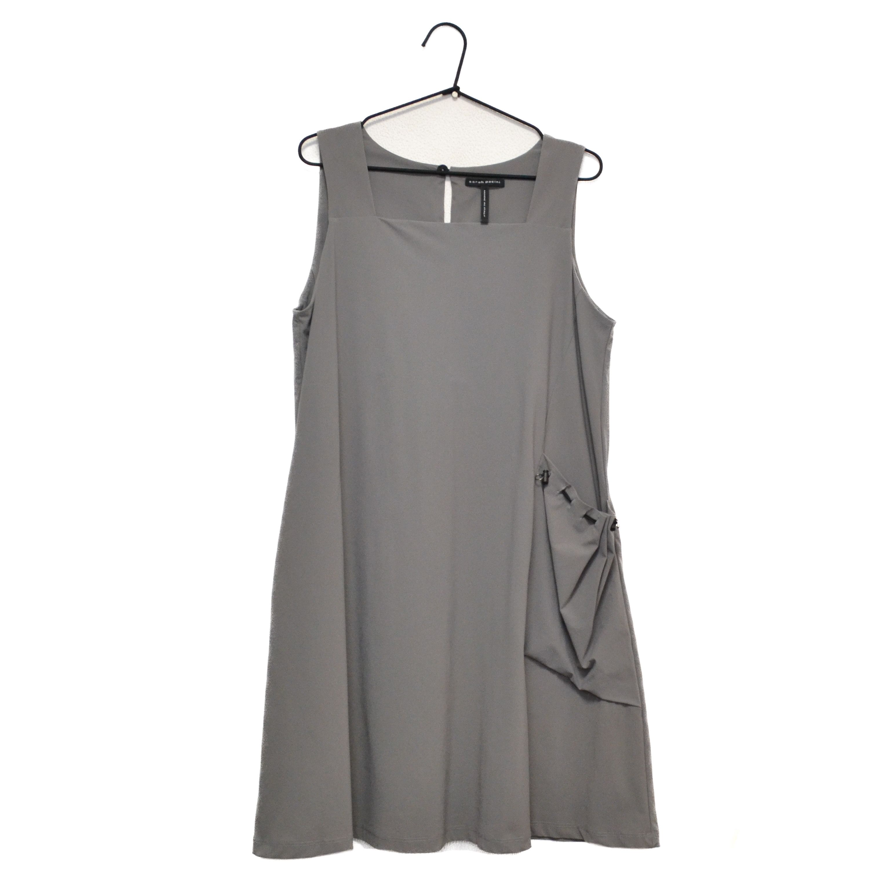 Sarah Pacini Sarah Pacini Y2K Gray One Pocket Sleeveless Dress Size L / US 10 / IT 46 - 1 Thumbnail
