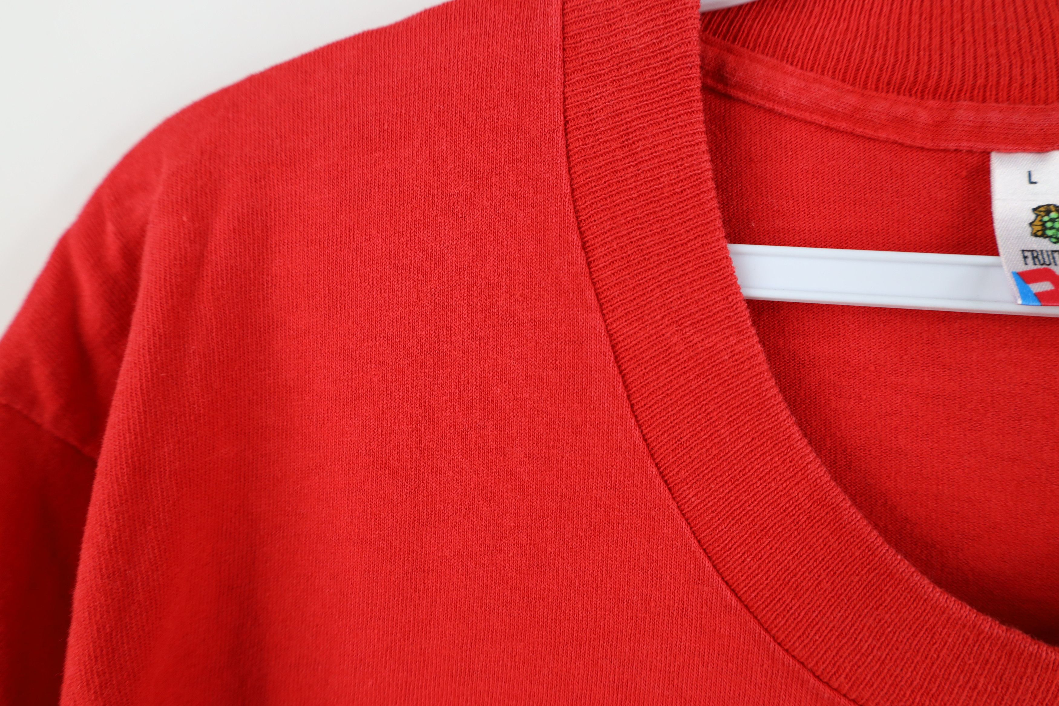 Vintage Vintage 90s Streetwear Short Sleeve T-Shirt Red Cotton USA Size US L / EU 52-54 / 3 - 5 Thumbnail