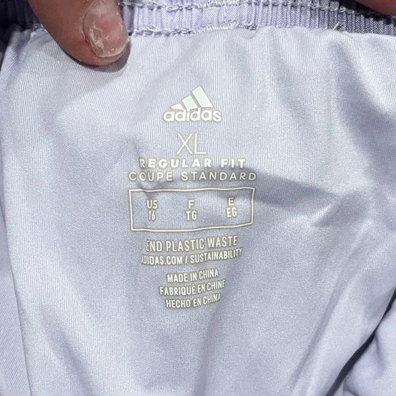 Adidas Adidas Girls Youth Shorts Elastic Waist Purple Pink XL Size 38" / US 16 / IT 52 - 3 Thumbnail