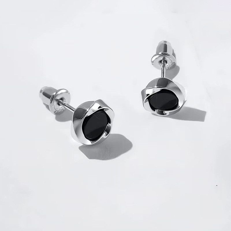 Jewelry Hip-hop Earrings One Pairs Chrome Jewelry Size ONE SIZE - 1 Thumbnail