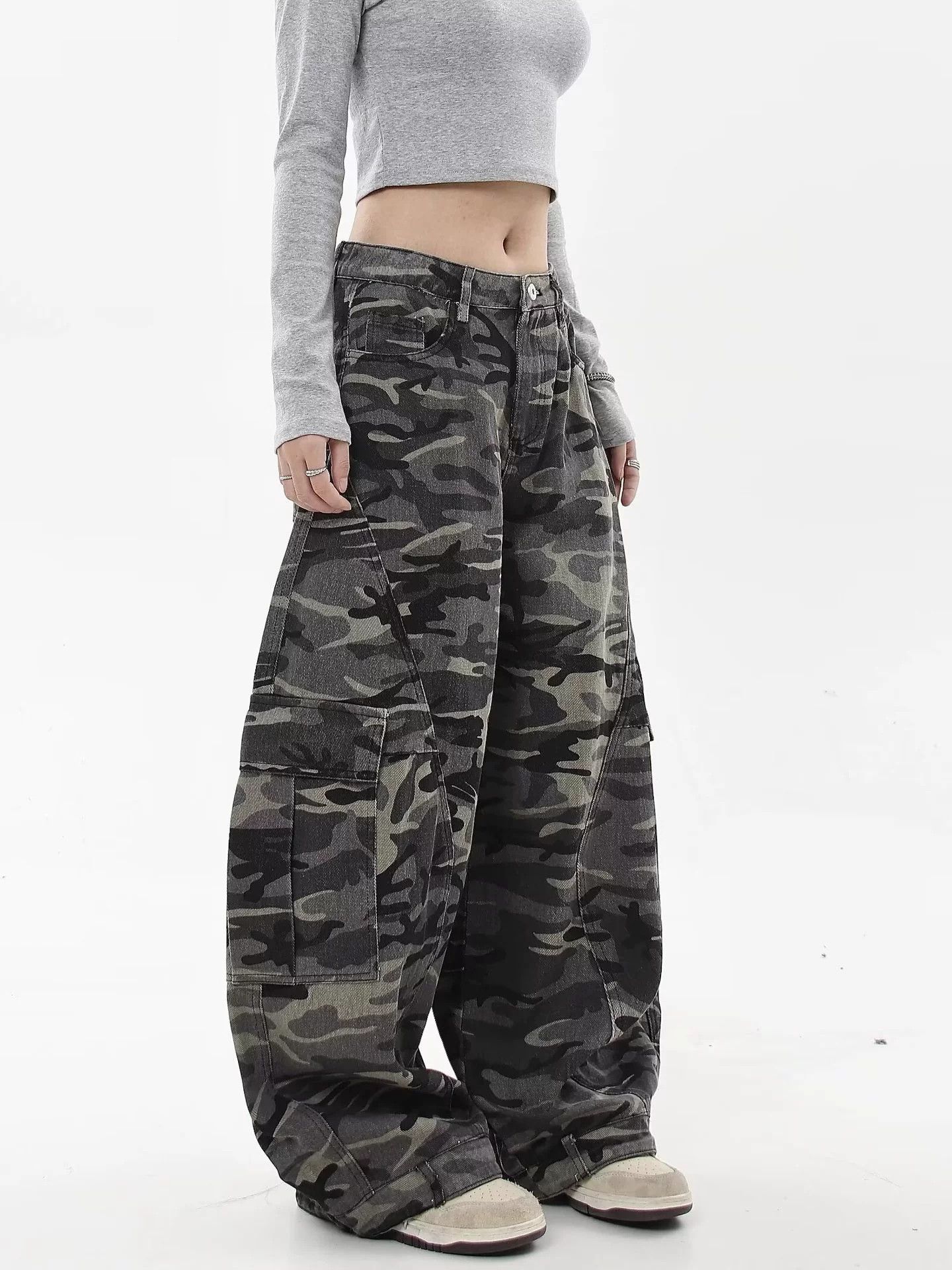 Japanese Brand × Jean Street multi-pocket camouflage retro cargo machete jeans y2k Size US 32 / EU 48 - 4 Thumbnail