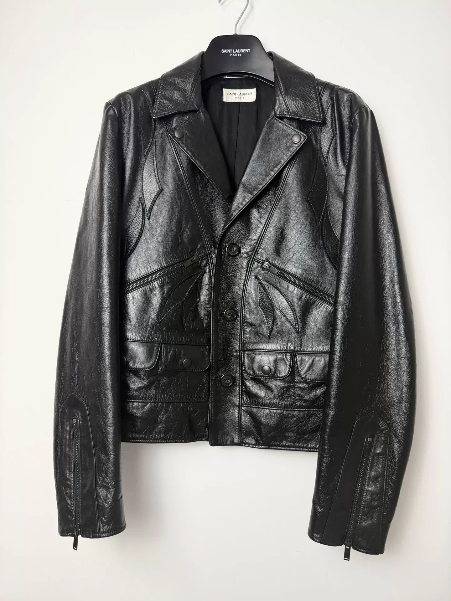 Saint Laurent Paris SS16 Surf Sound Leather Biker jacket 46 | Grailed