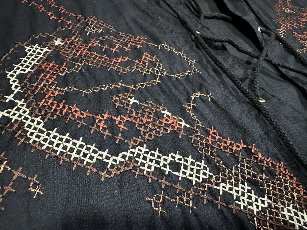 If Six Was Nine × Japanese Brand × Yoshiyuki Konishi 🔥Rare Archive Yoshiyuki Konishi Double Dragon Laces Up Shirt Size US M / EU 48-50 / 2 - 9 Thumbnail