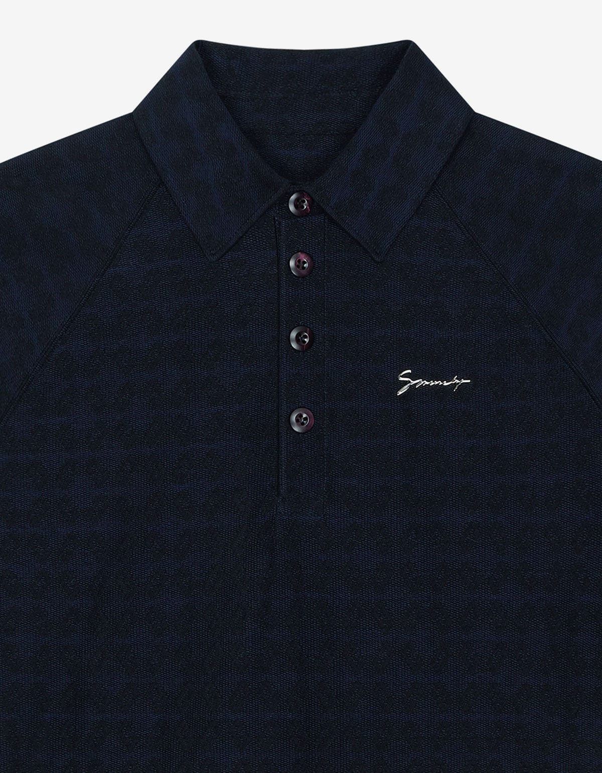 Givenchy Givenchy Blue Monogram 72 Jacquard Polo Shirt Size US XL / EU 56 / 4 - 4 Thumbnail