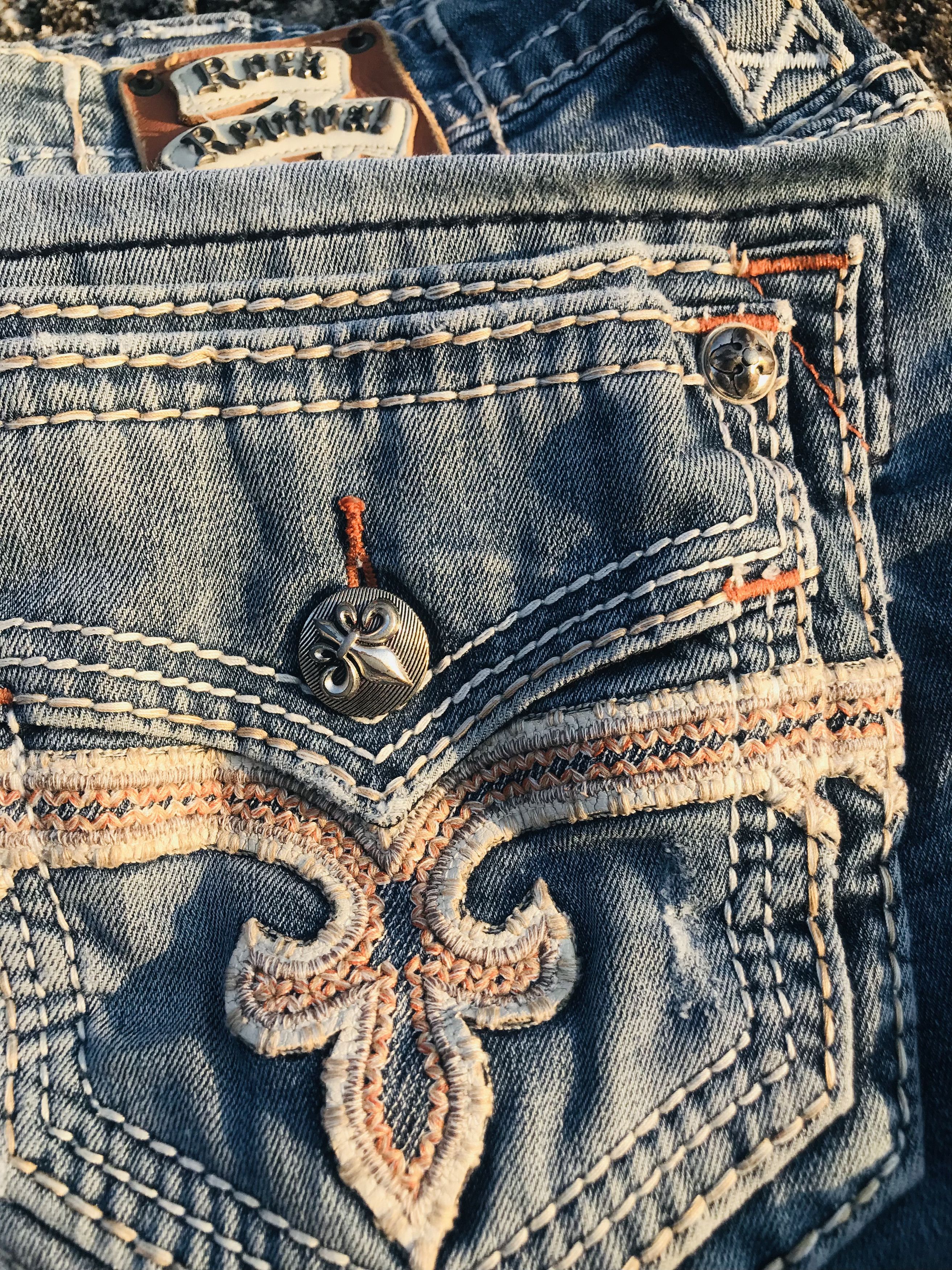 Rock Revival Double pocket Rock Revival distressed flared jeans Size US 33 - 7 Thumbnail